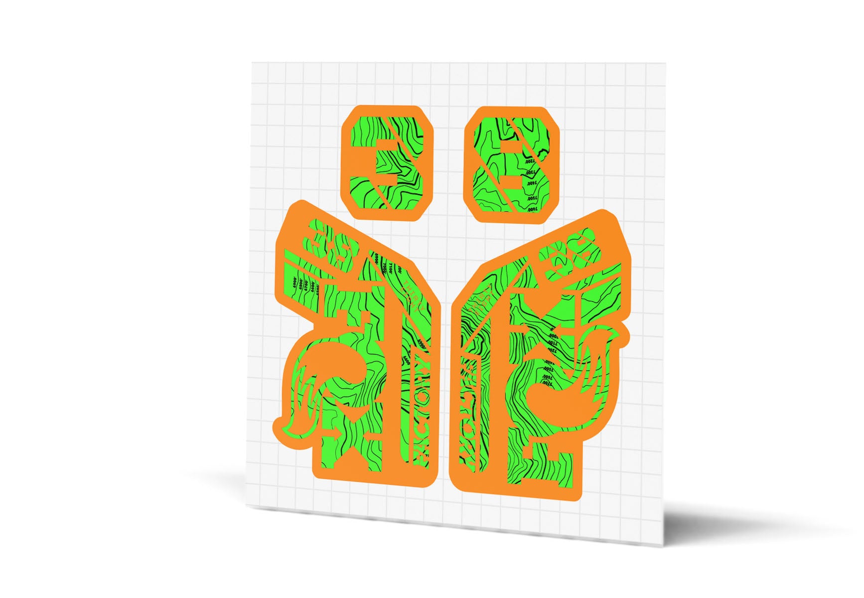 38 Factory Gloss Decals - Orange Lowers