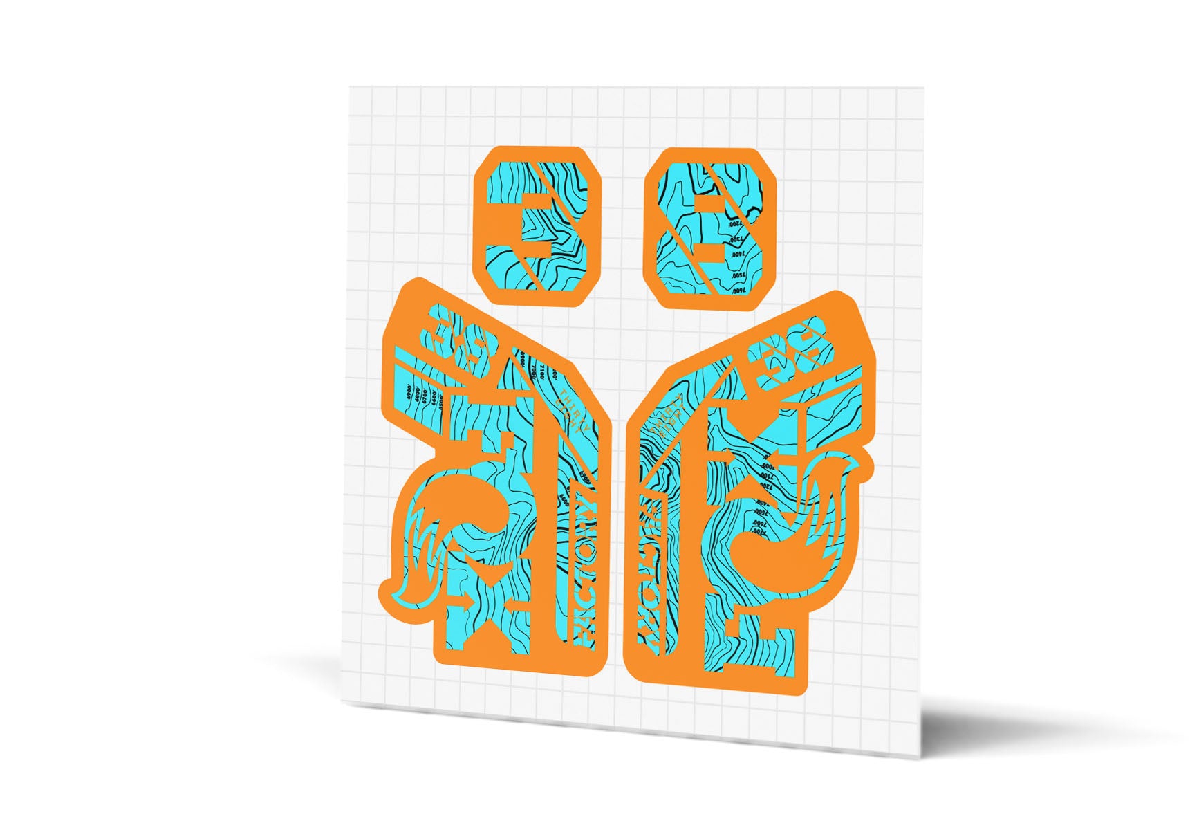 38 Factory Gloss Decals - Orange Lowers