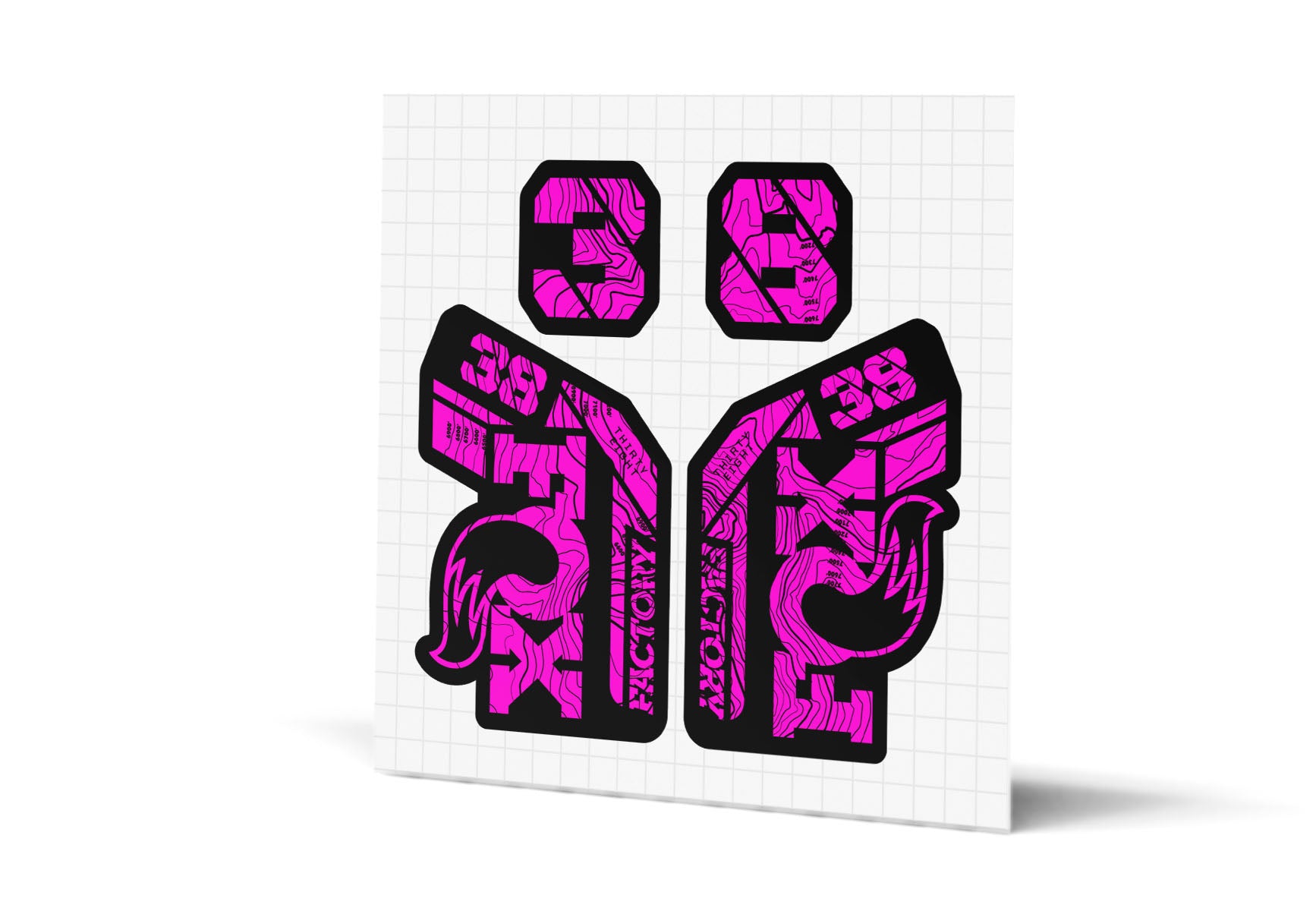 38 Factory Gloss Decals - Black Lowers