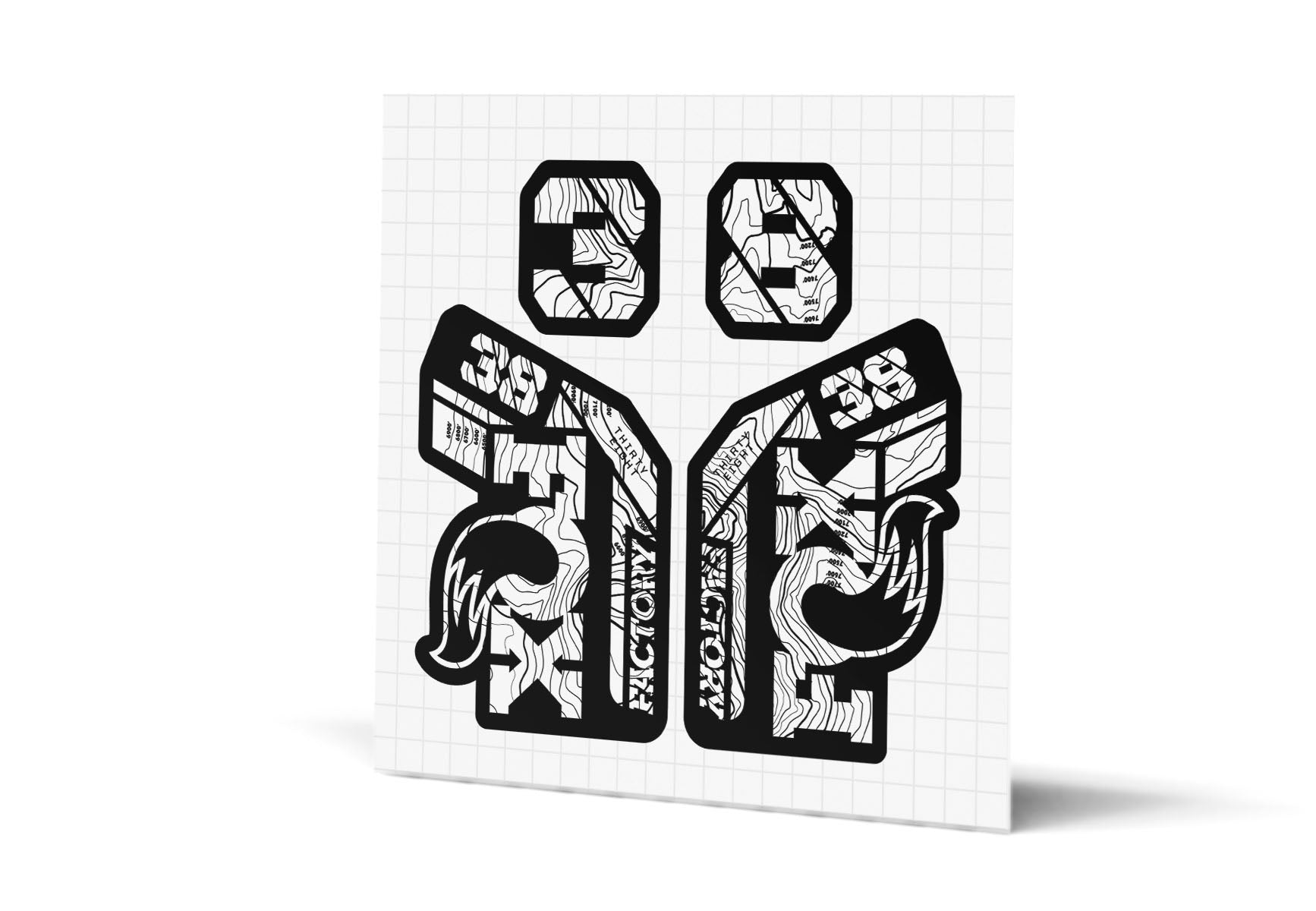 38 Factory Gloss Decals - Black Lowers