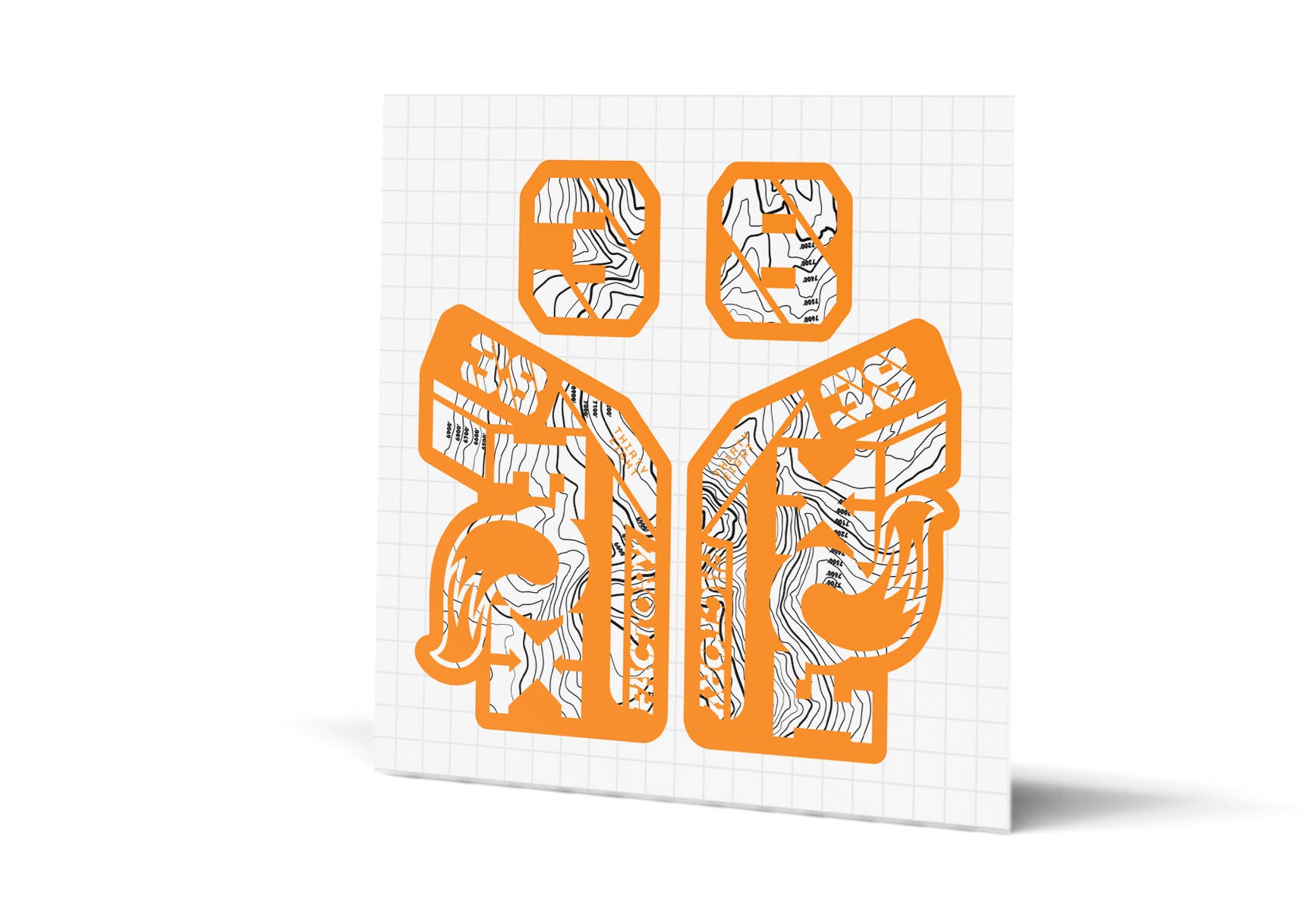 38 Factory Gloss Decals - Orange Lowers