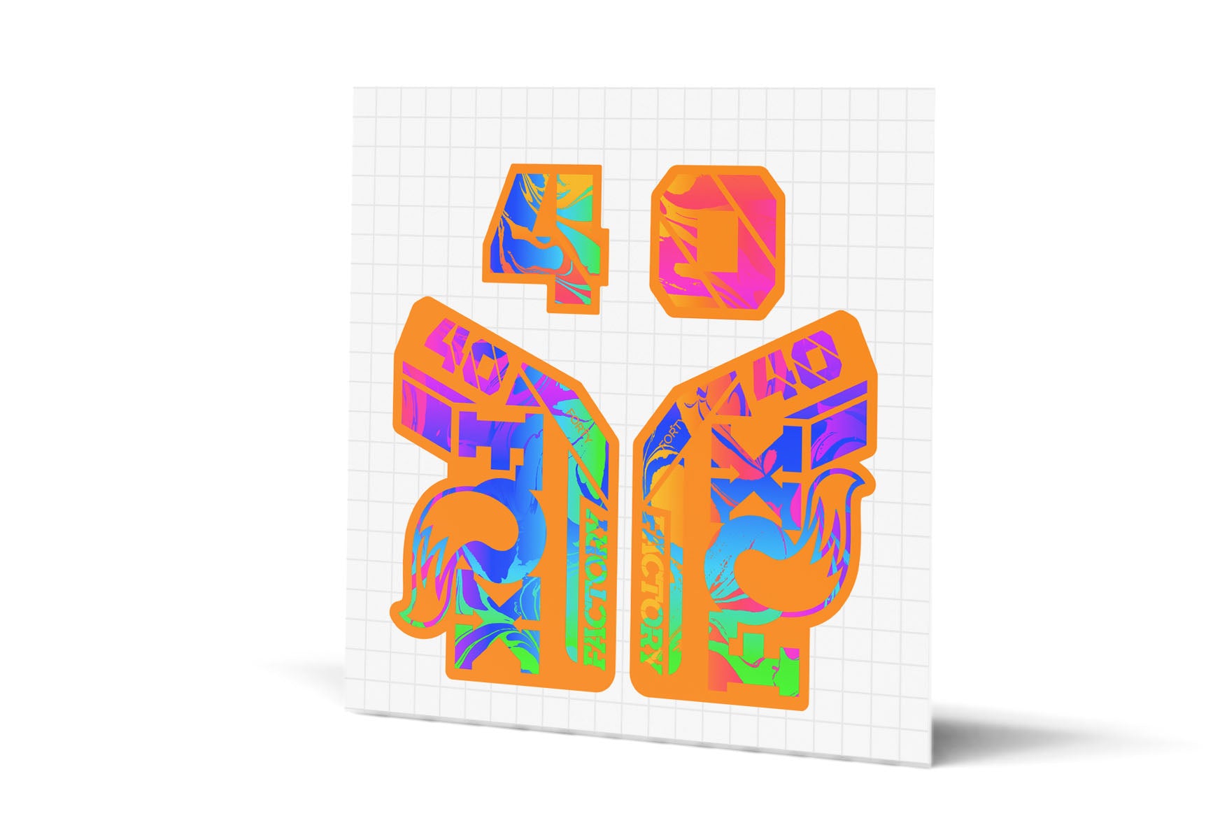 40 Factory Gloss Decals - Orange Lowers