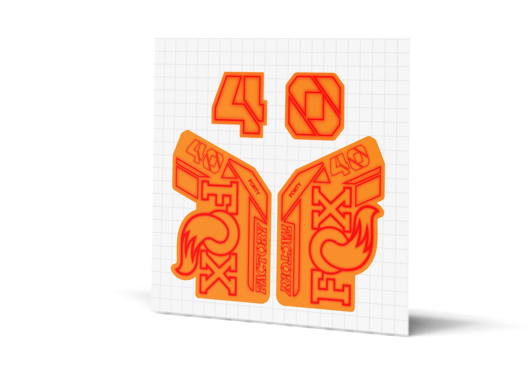 40 Factory Gloss Decals - Orange Lowers