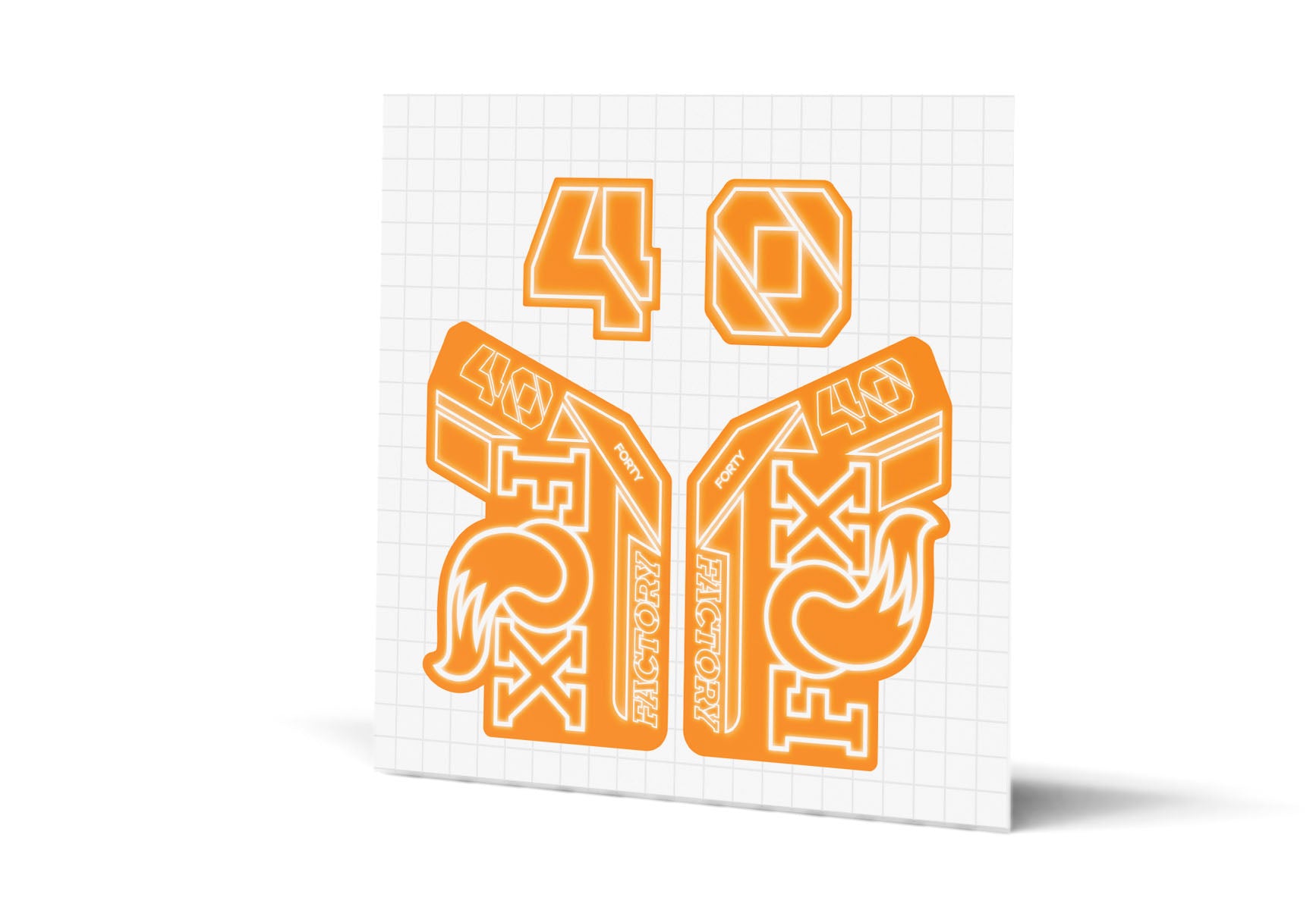 40 Factory Gloss Decals - Orange Lowers