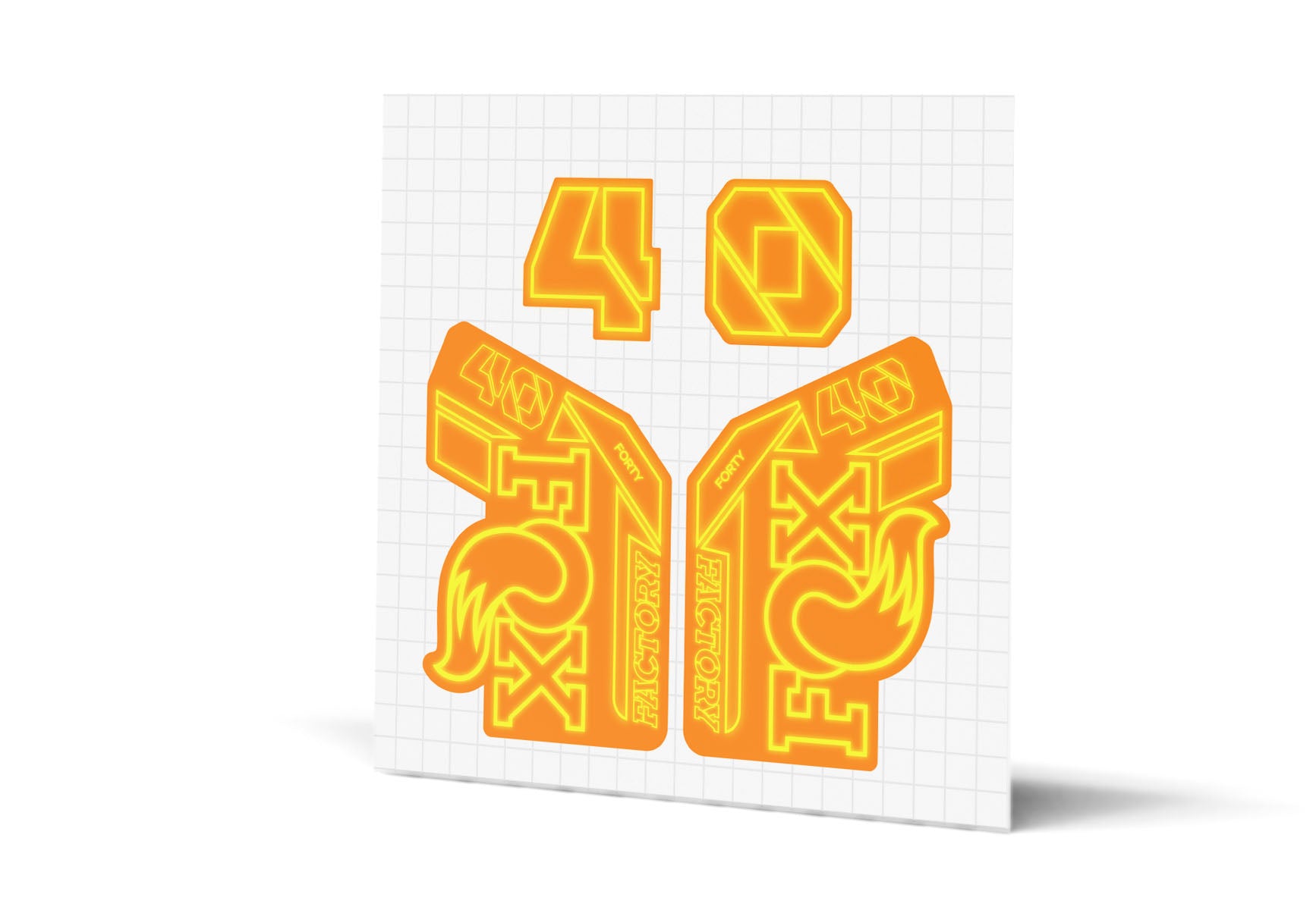 40 Factory Gloss Decals - Orange Lowers