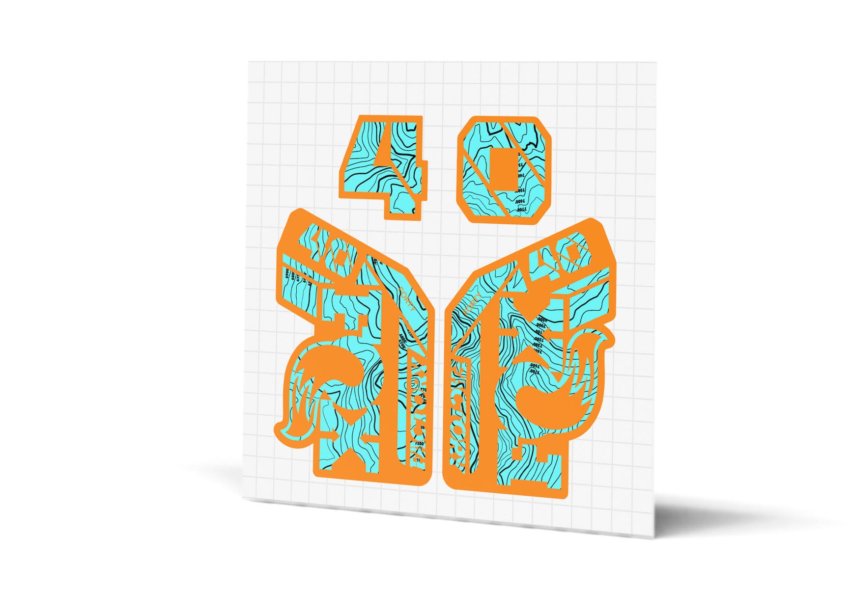 40 Factory Gloss Decals - Orange Lowers