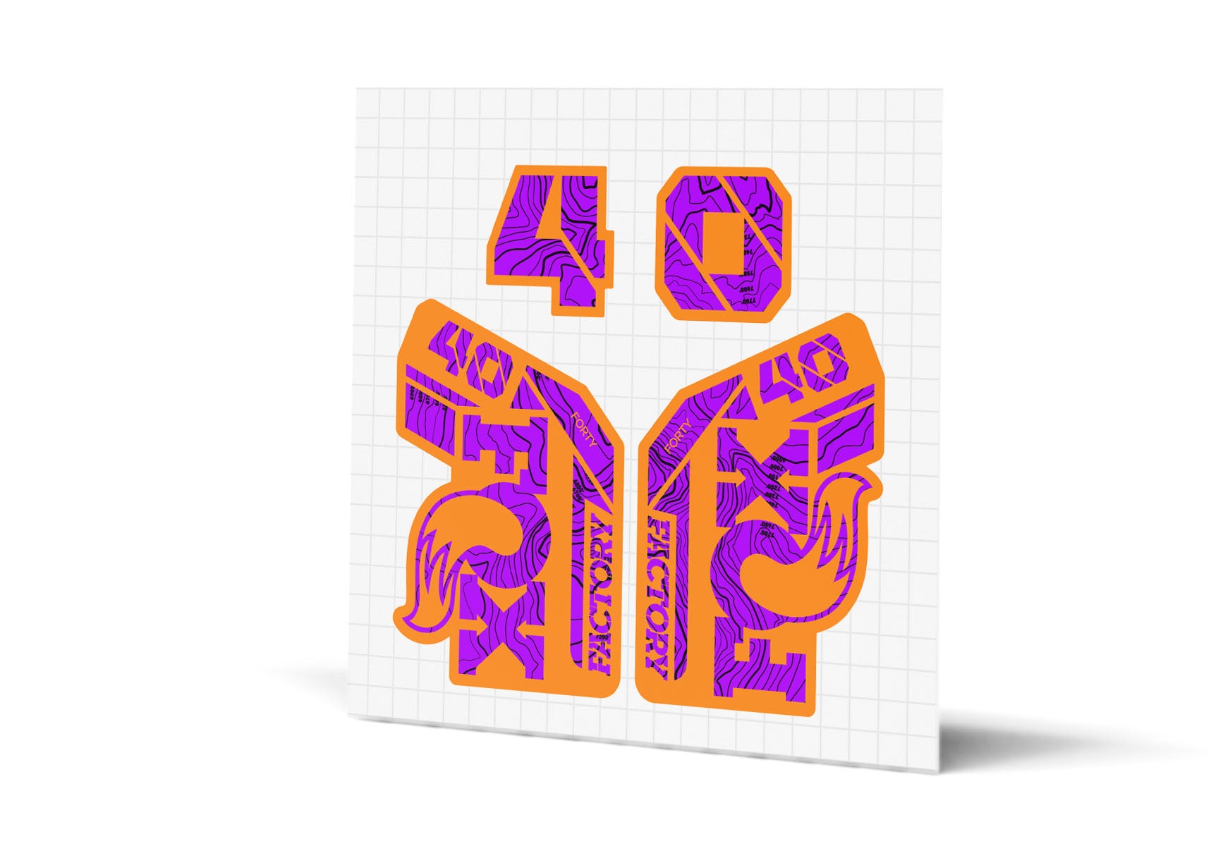 40 Factory Gloss Decals - Orange Lowers