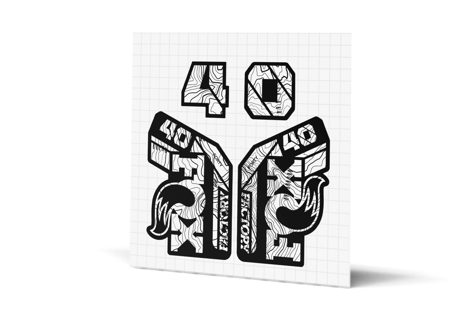 40 Factory Gloss Decals - Black Lowers