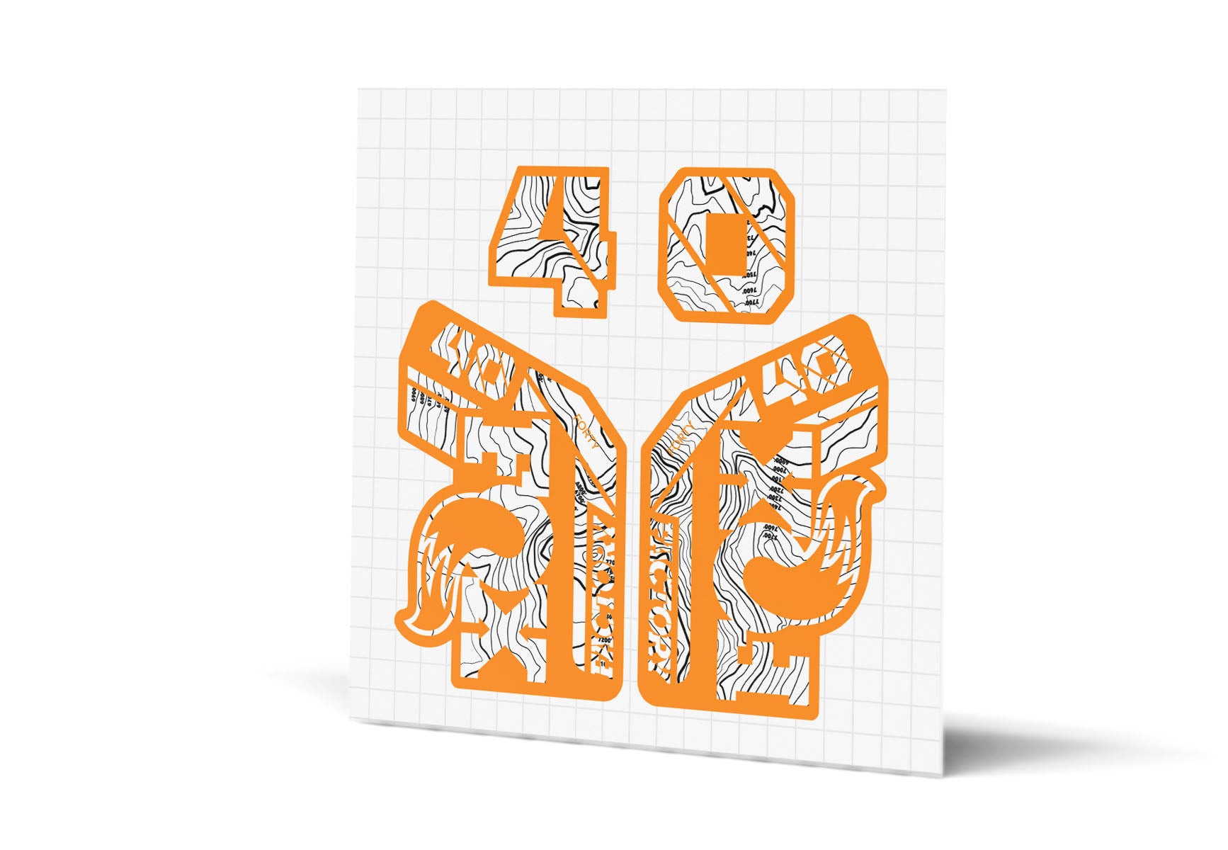 40 Factory Gloss Decals - Orange Lowers