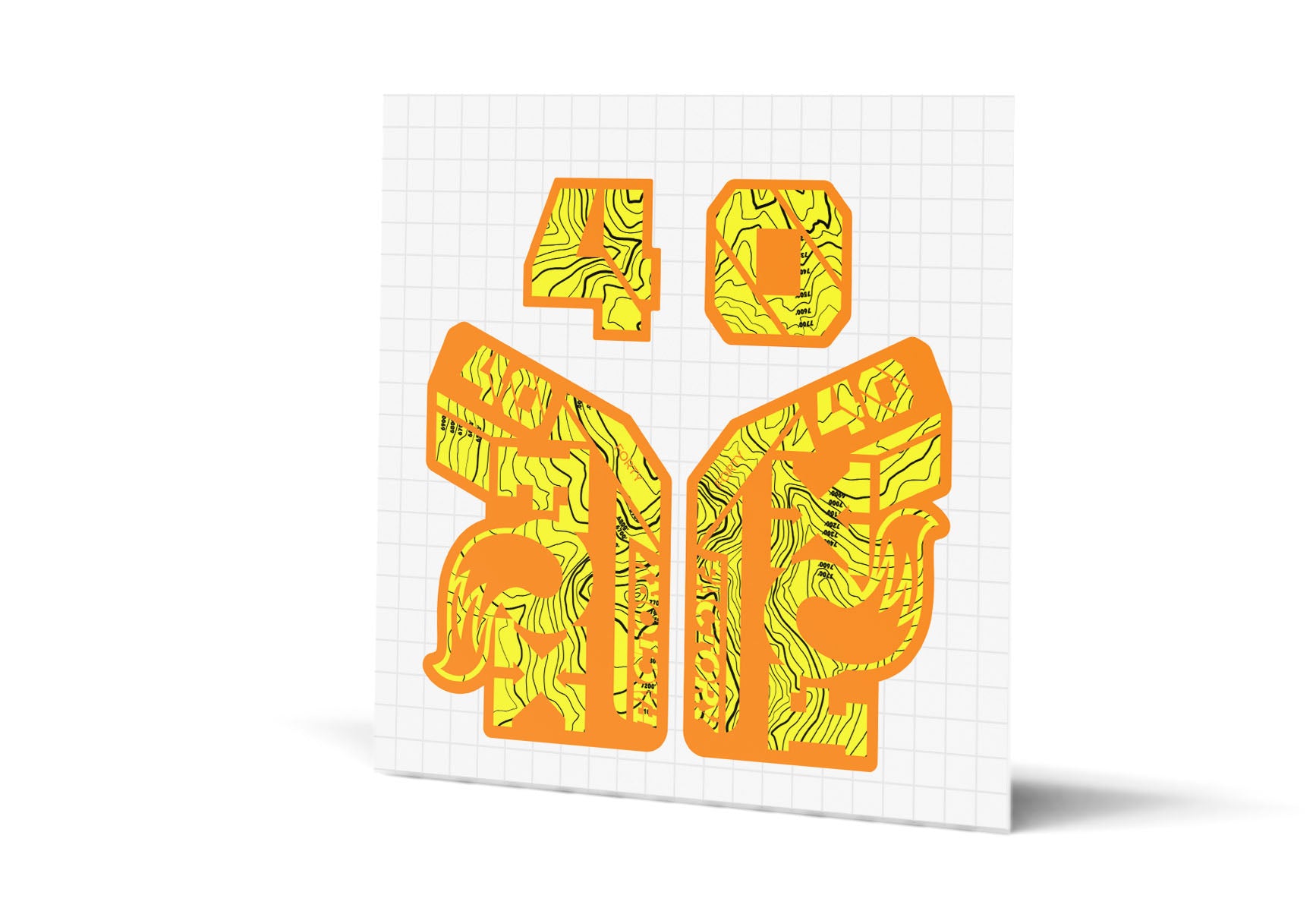 40 Factory Gloss Decals - Orange Lowers