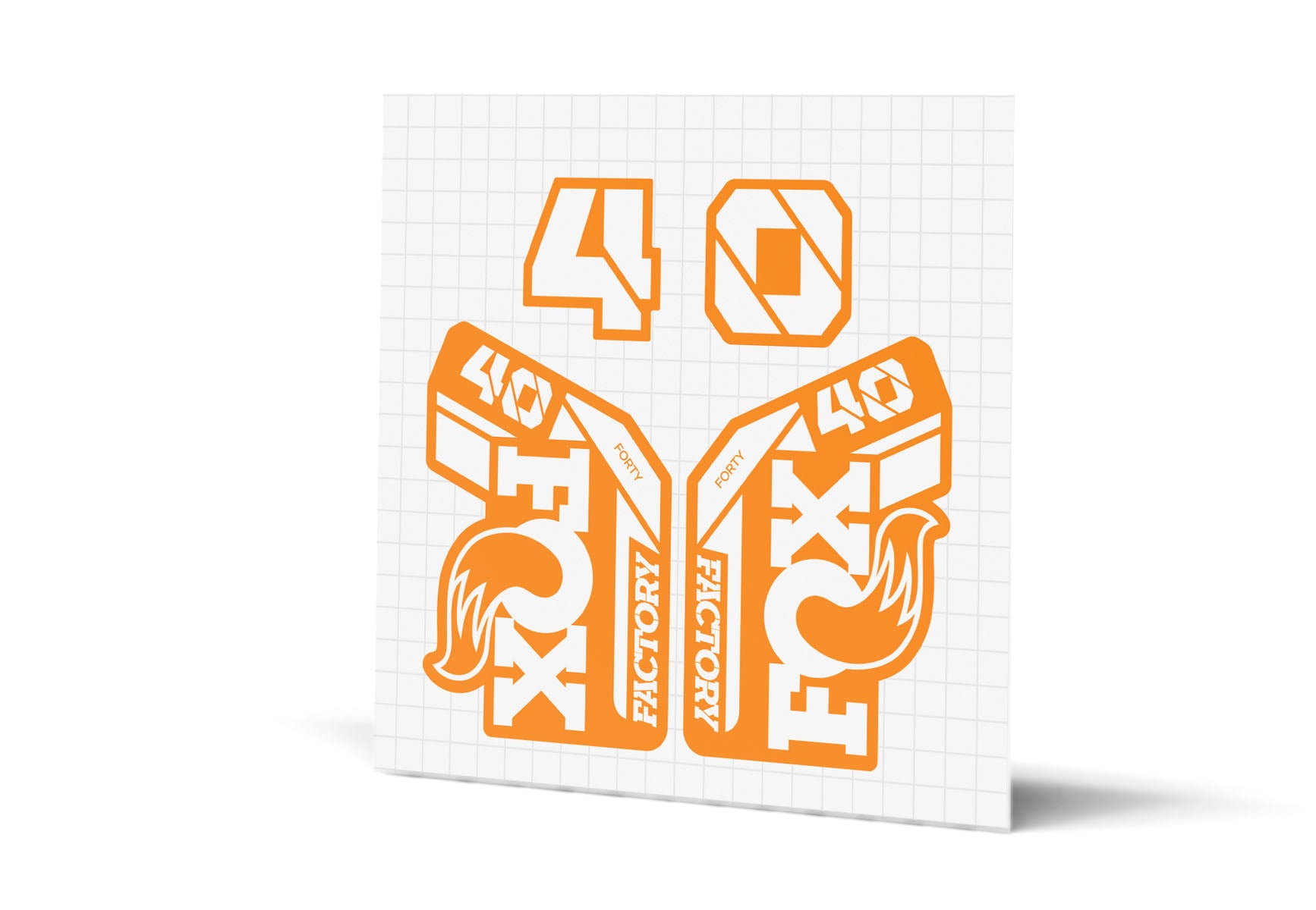 40 Factory Gloss Decals - Orange Lowers