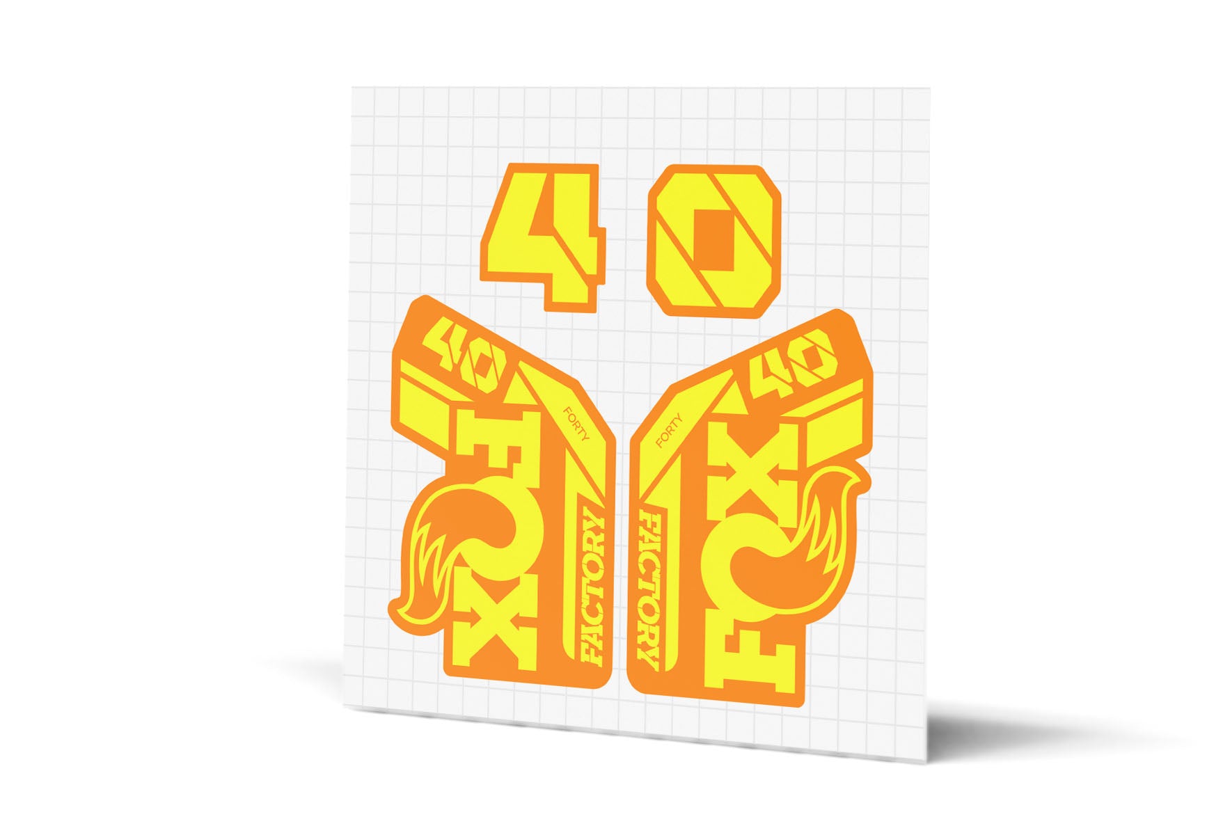 40 Factory Gloss Decals - Orange Lowers