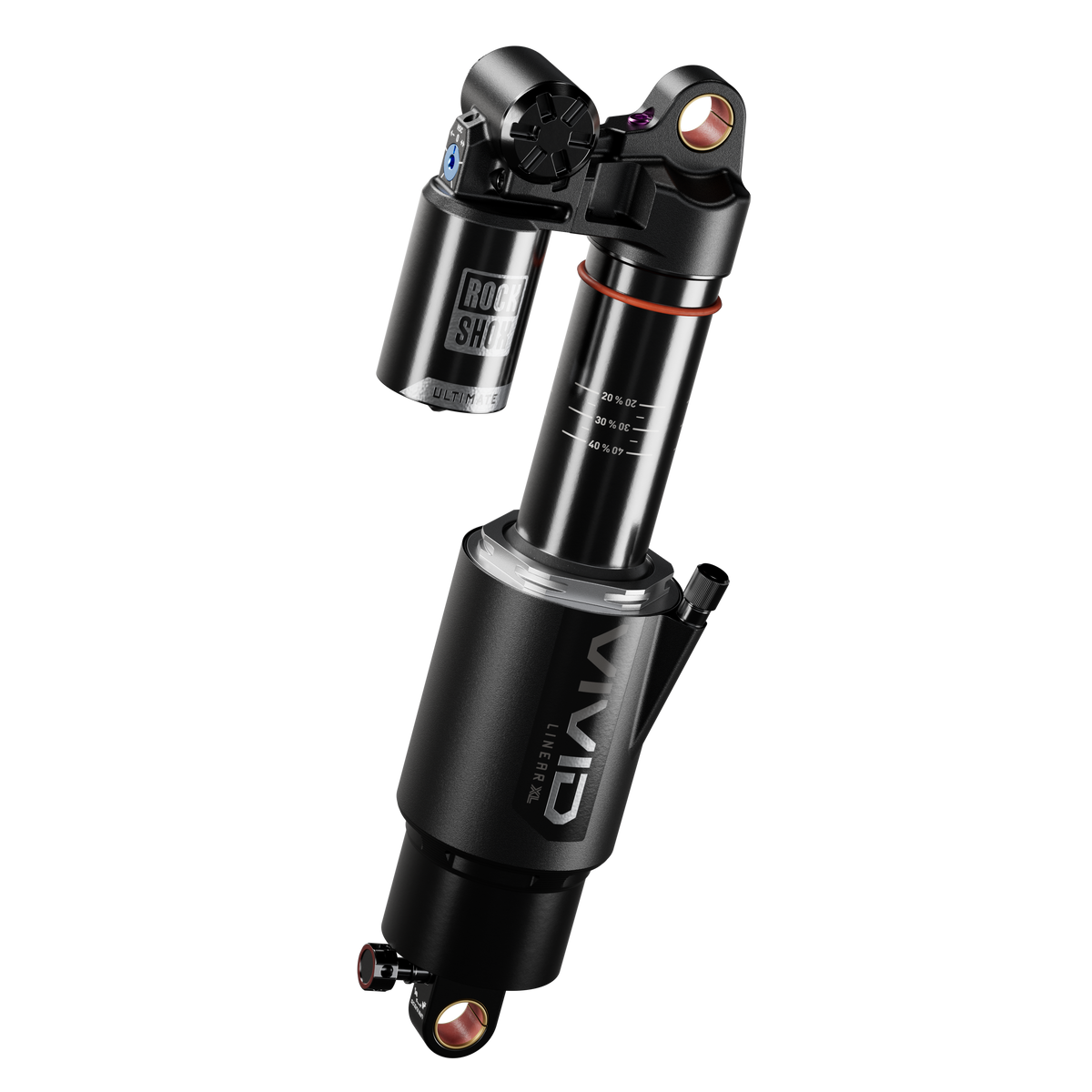 パーツ ROCKSHOX VIVID AIR R2C 240x76mm RockShox Vivid Air Ultimate DH Shock - RC2 - Metric - D1