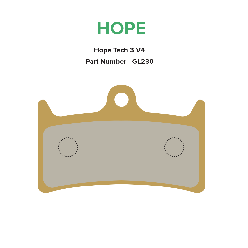 Gold Label HD Brake Pads - Hope Tech 3 V4 / Tech 4 V4