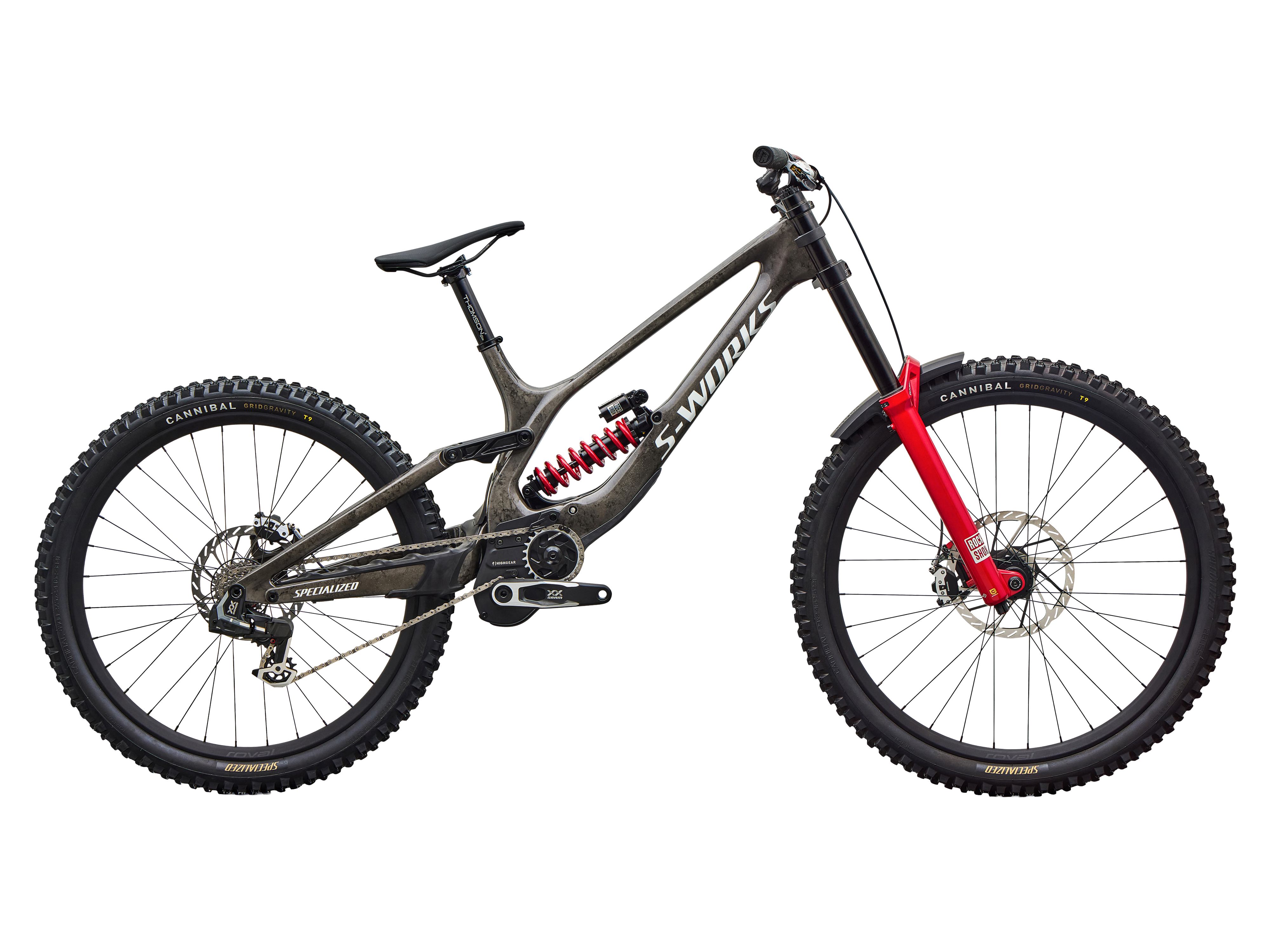 S-Works Demo 11 Gloss Charcoal / DOLOMITE METALLIC / White / S4