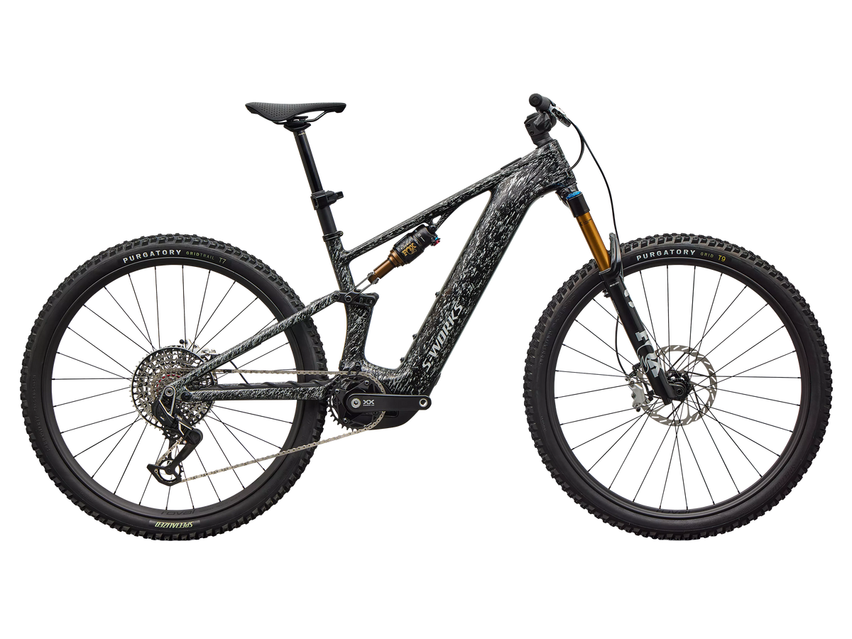 S-Works Turbo Levo R Gloss Shadow Silver Blended Speckle Over Carbon / Silver Dust / S6