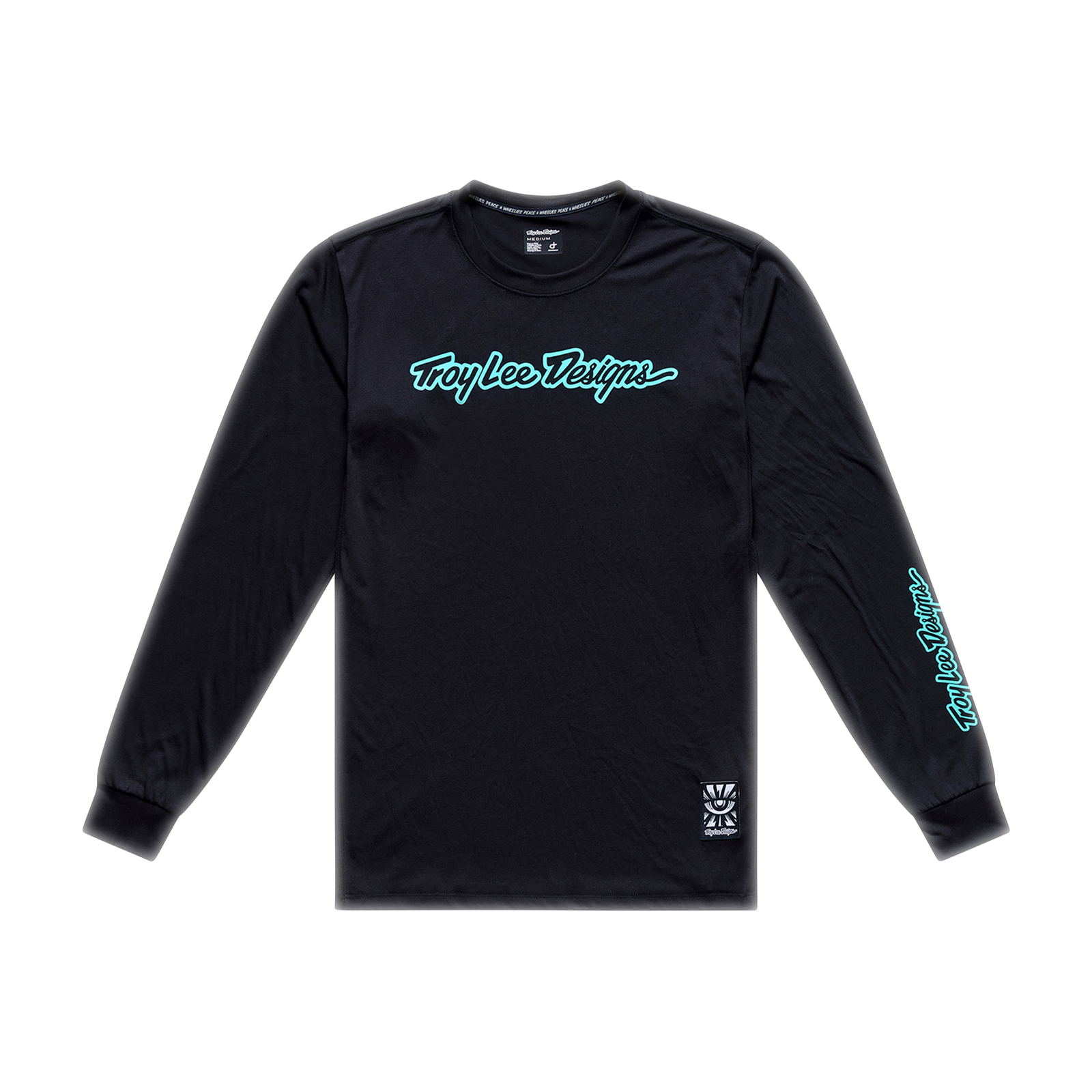 Skyline Ride LS Tee - Black / Real Teal - Large