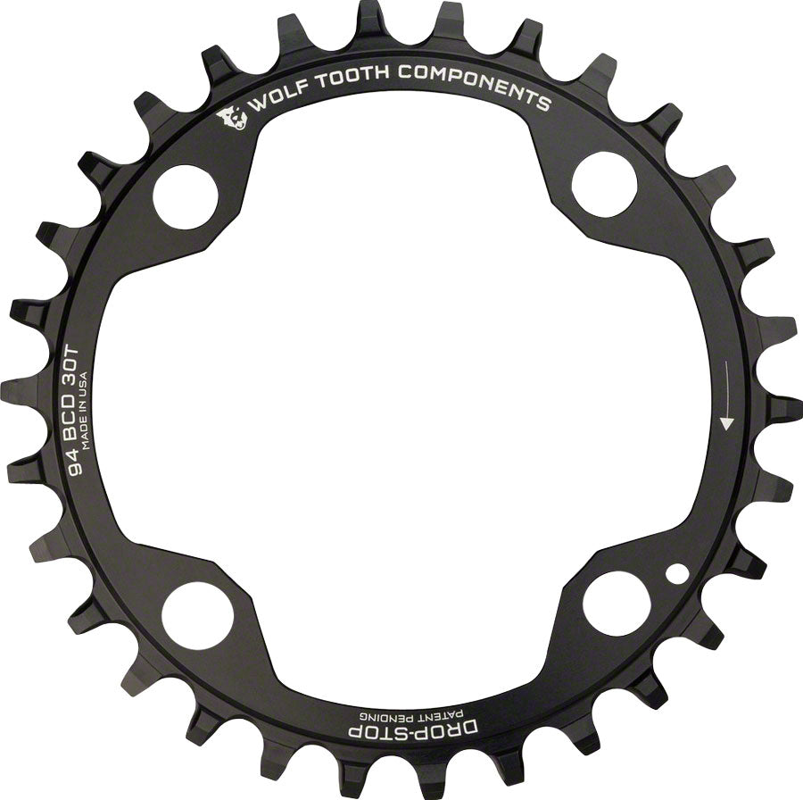 Drop-Stop Chainring: 30T,  94bcd, 4-Bolt