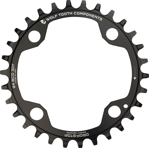 Drop-Stop Chainring: 30T,  94bcd, 4-Bolt