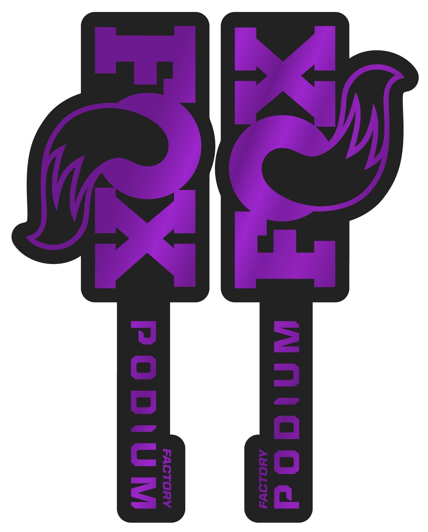 Metallic 2026 Fox Podium Fork Decal