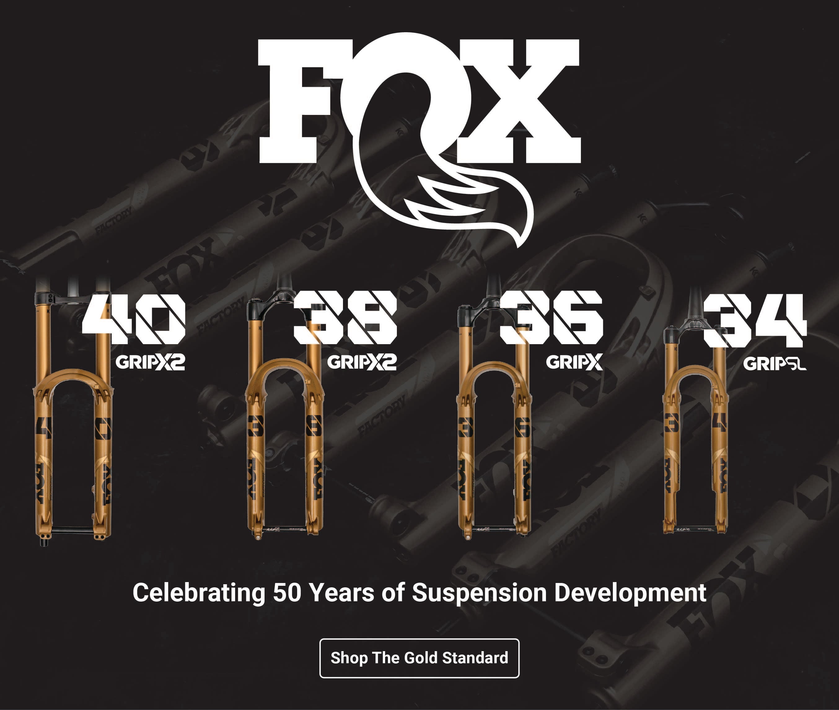 Shop FOX's Limited Edition Podium Gold Forks