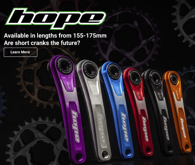 Learn about Hope's range of 155-175mm cranks