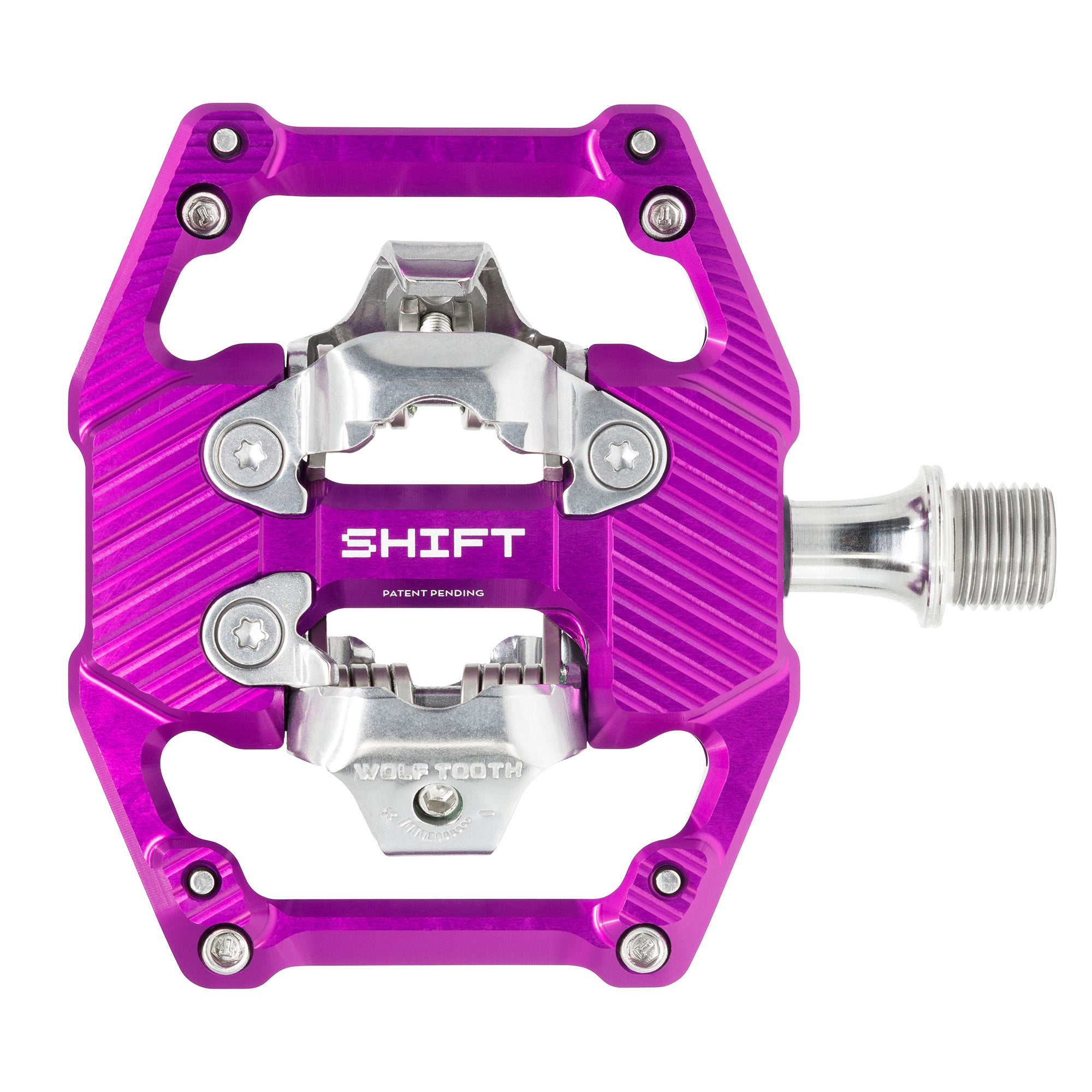 wolf tooth pedal Wolf Tooth Shift Gravity Clipless Pedal, Ultraviolet Purple