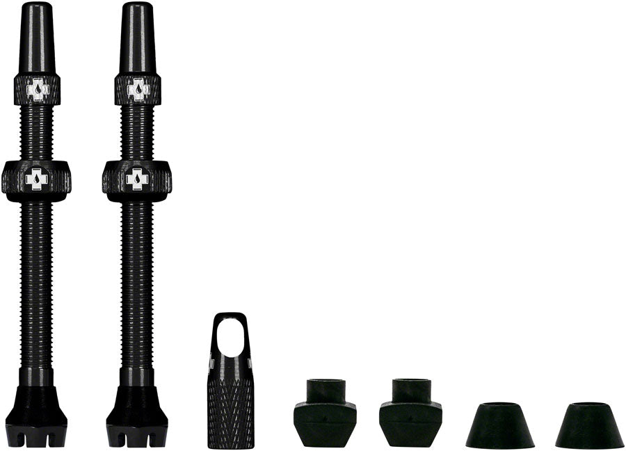 V2 Tubeless Valve Kit - Black 80mm Pair