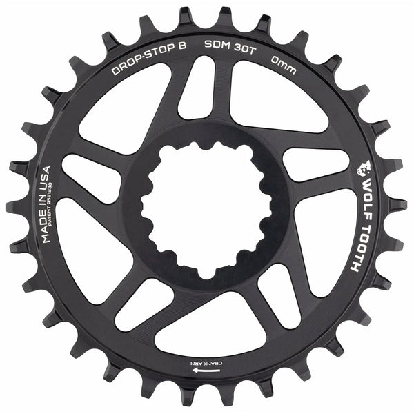Wolf Tooth SRAM DM (0mm Offset) Chainring, Drop-Stop B