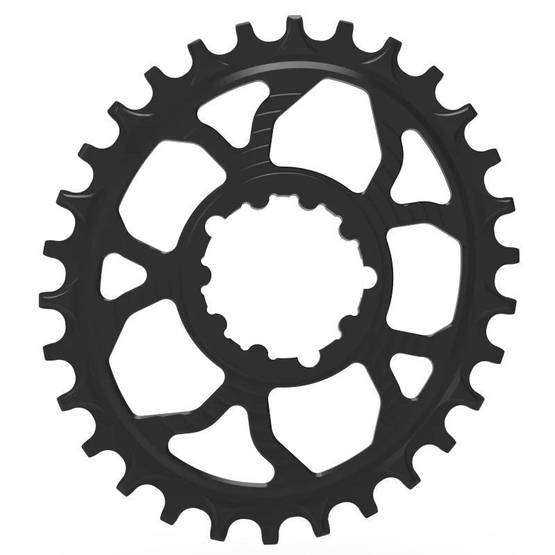 7075 Oval Chainring 3mm Offset 30T - Black