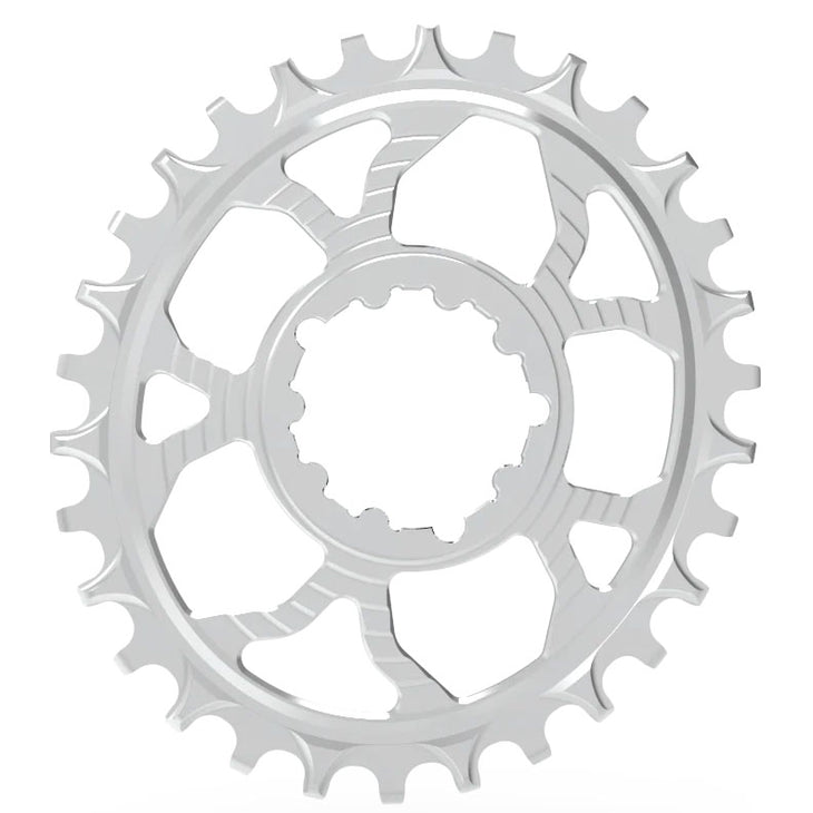 7075 Oval Chainring 3mm Offset 30T - Raw/Clear