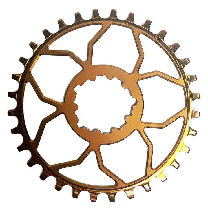 Titanium 3-Bolt Chainring 3mm Offset 30T - Bronze