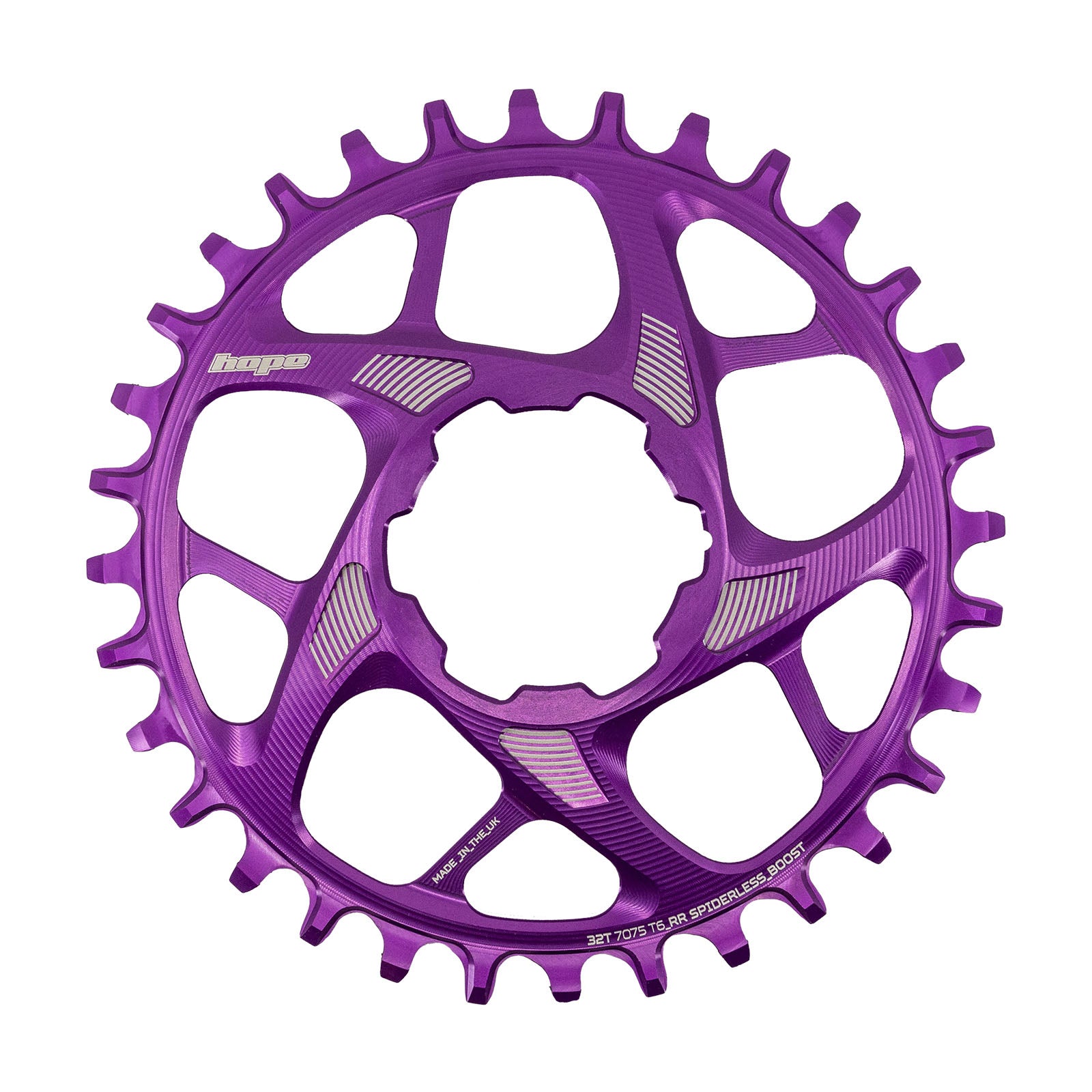 Hope R22 DM Chainring Boost 52 55mm Chainline Purple 32T