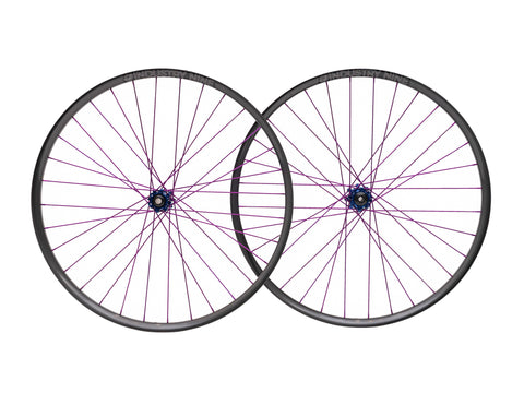 Prebuilt Industry Nine System TR300/TR290 Carbon 29" Boost Wheelset - Blue Hubs/Purple Spokes
