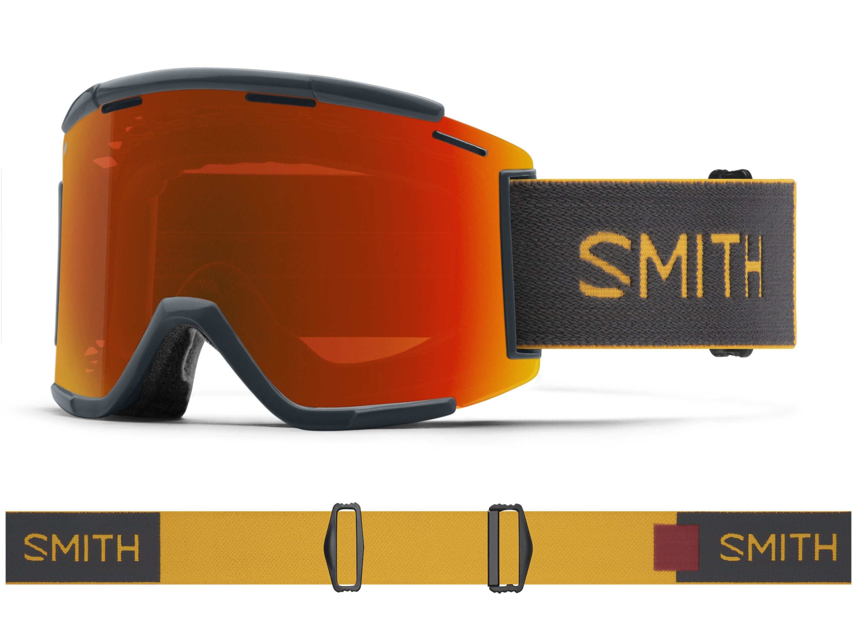 Smith Squad XL MTB Goggles - Slate / Fool's Gold / ChromaPop Everyday Red  Mirror