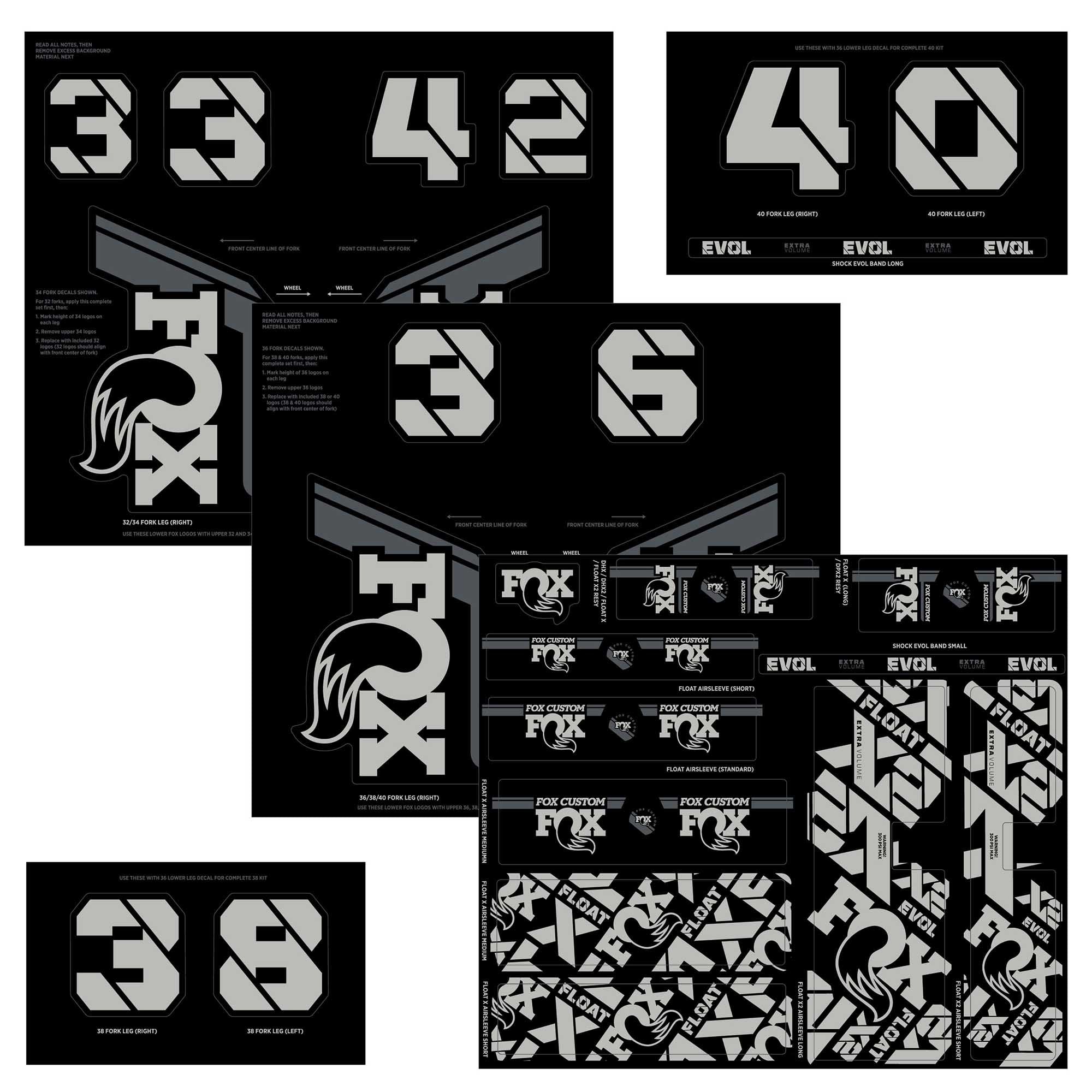 Fork and Shock Decal Kit