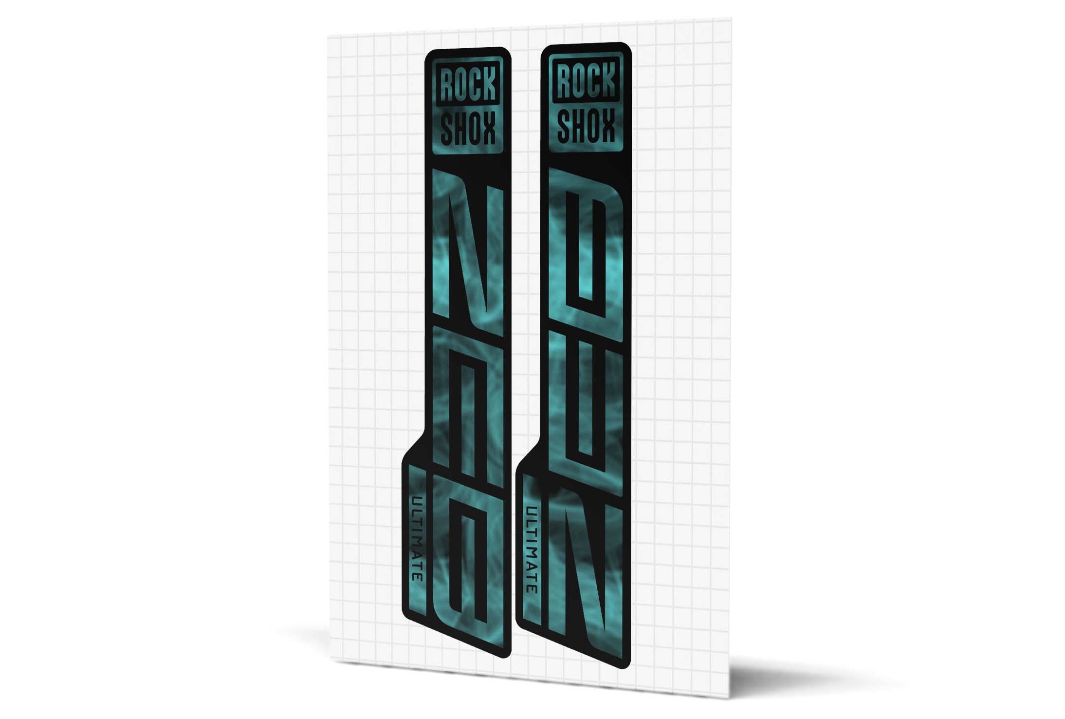 RockShox Zeb Gloss Decals - Black Lowers