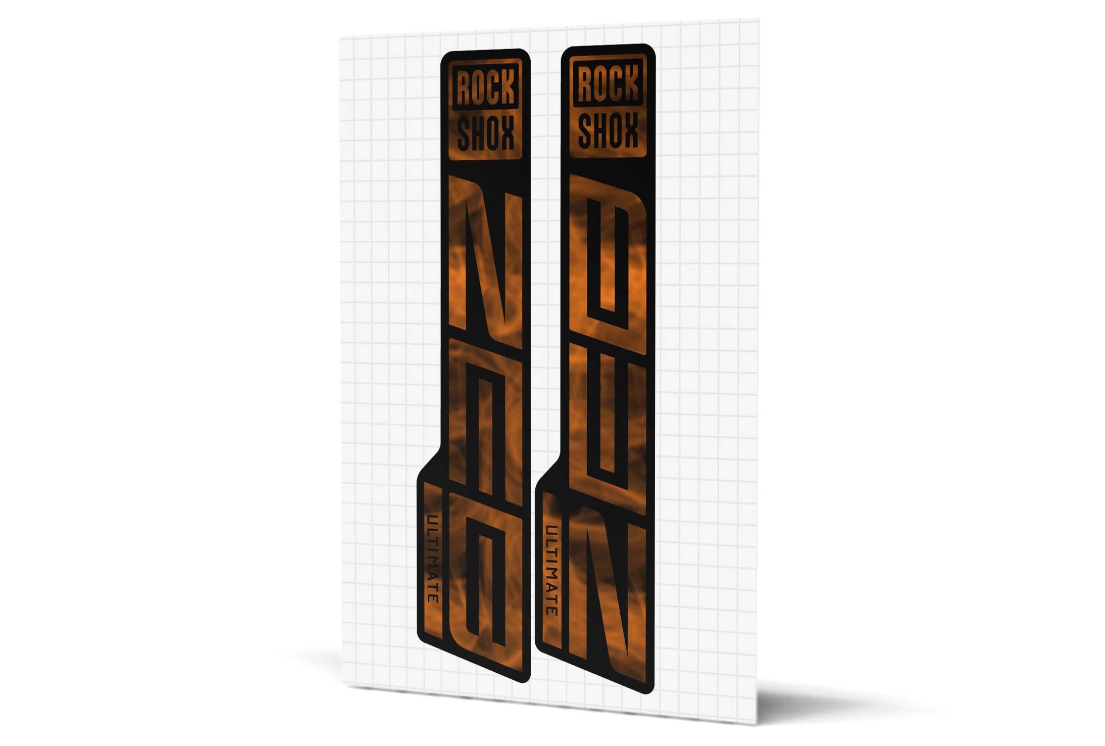 RockShox Zeb Gloss Decals - Black Lowers
