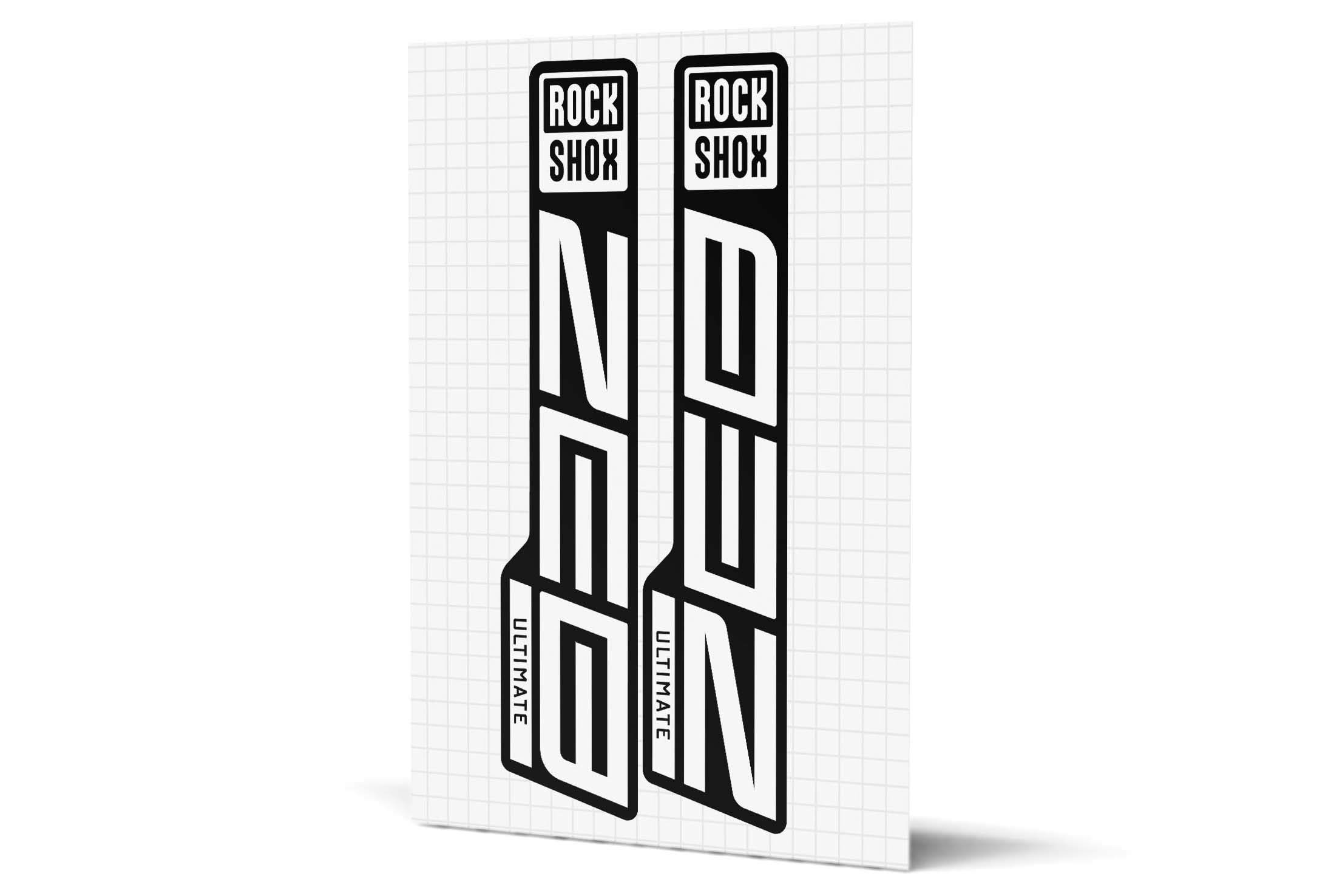 RockShox Zeb Gloss Decals - Black Lowers