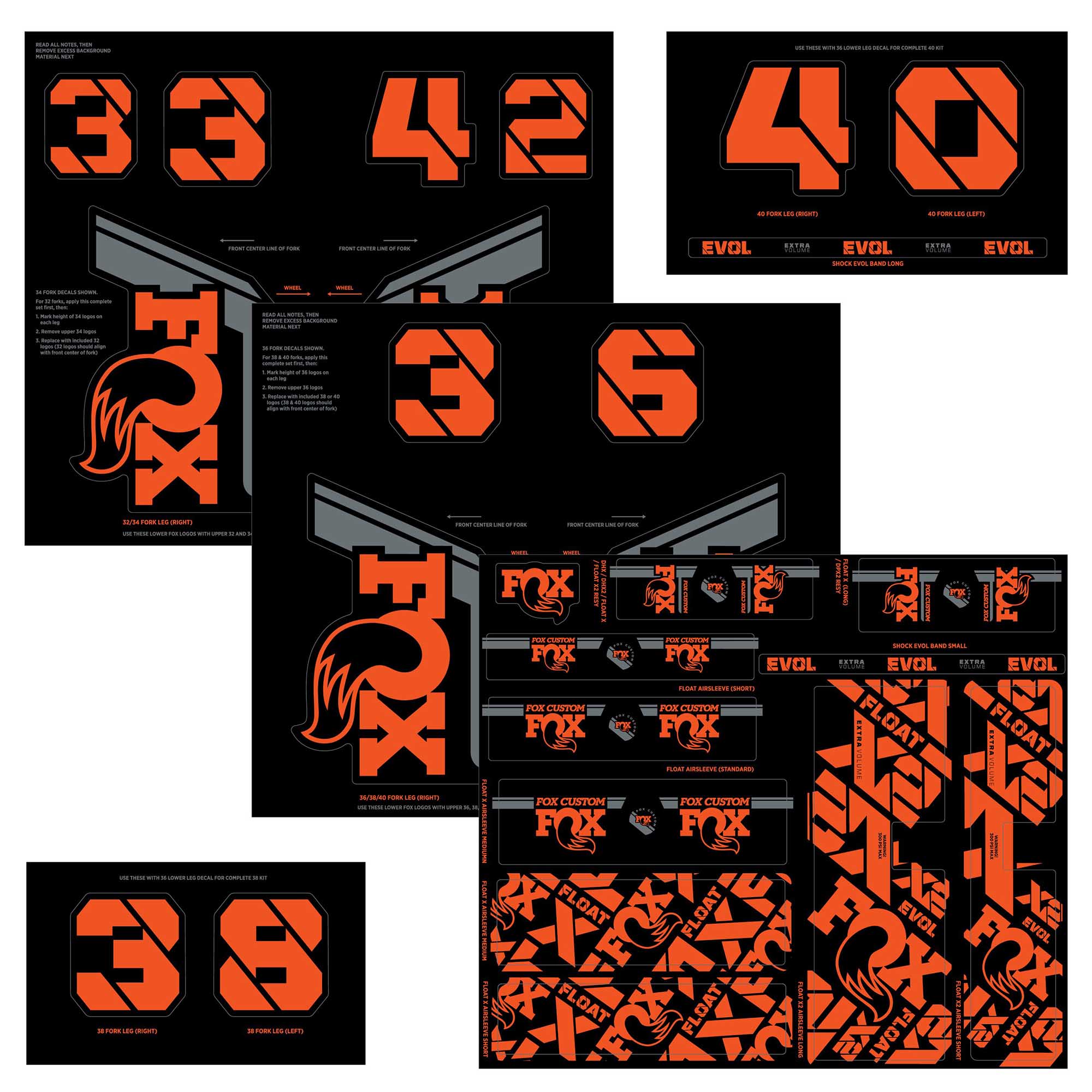 Fork and Shock Decal Kit