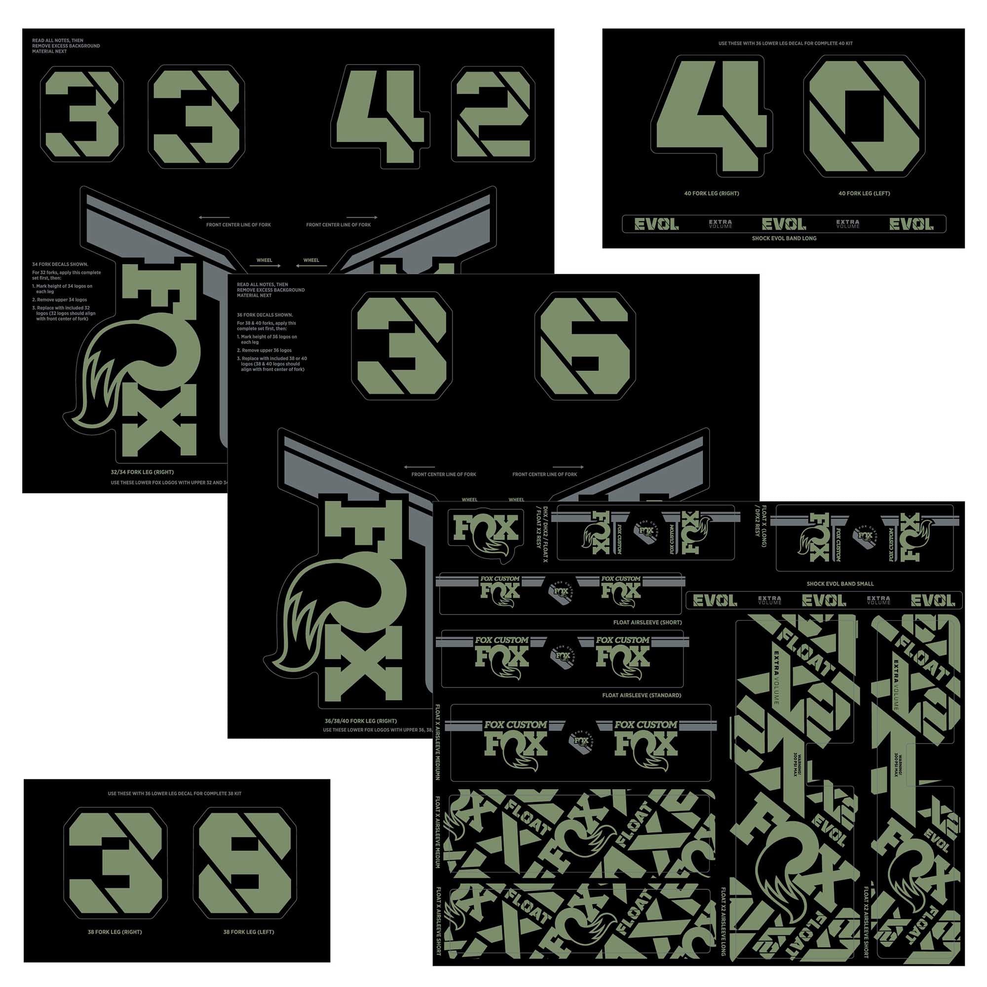 Fork and Shock Decal Kit