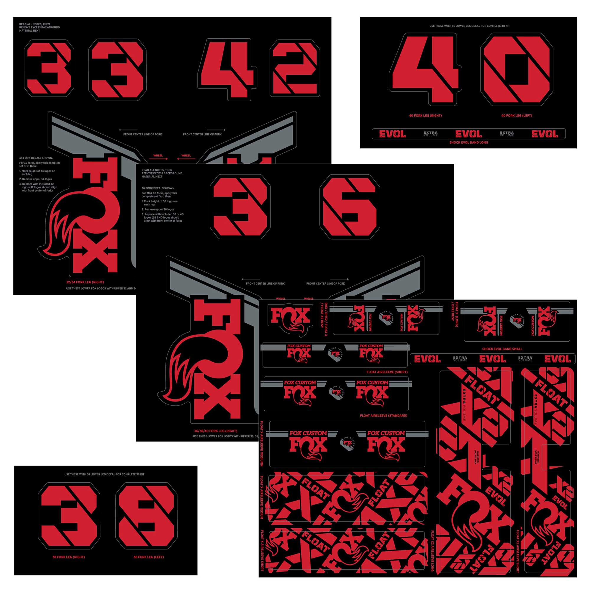Fork and Shock Decal Kit