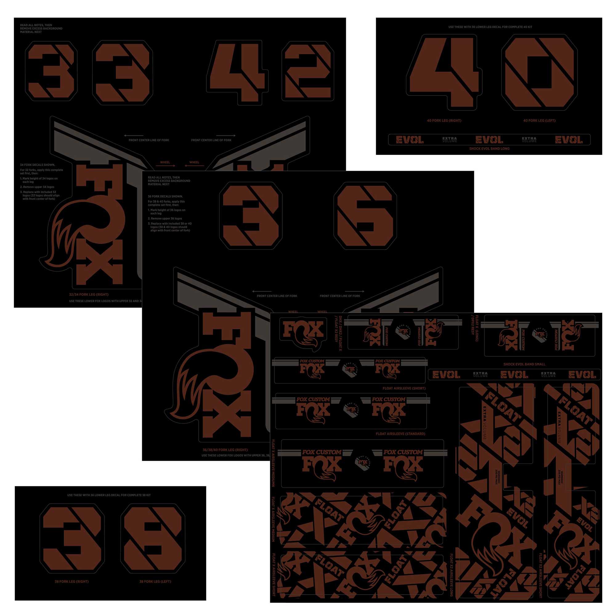 Fork and Shock Decal Kit