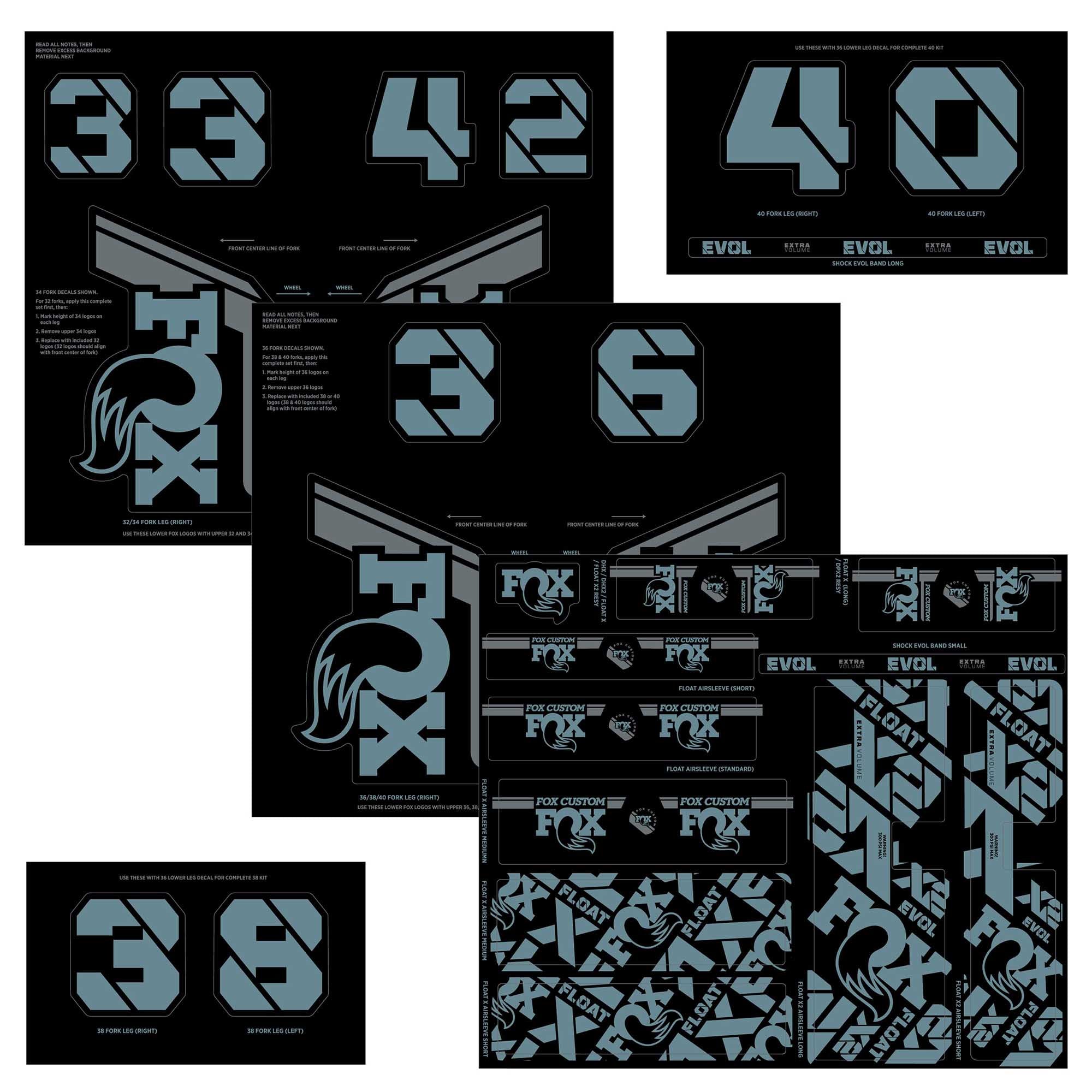 Fork and Shock Decal Kit
