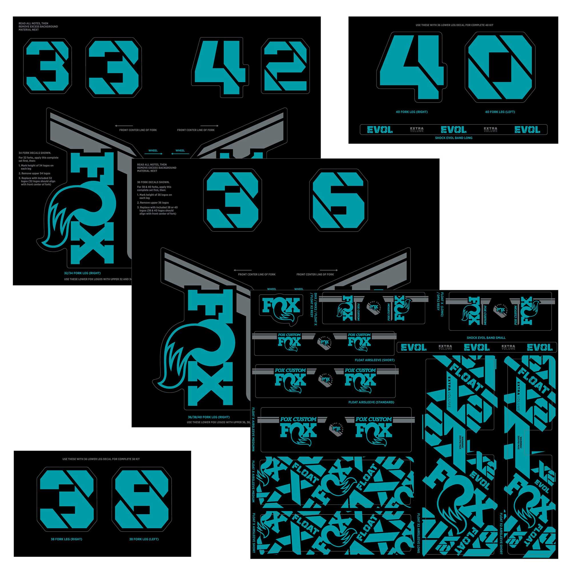 Fork and Shock Decal Kit
