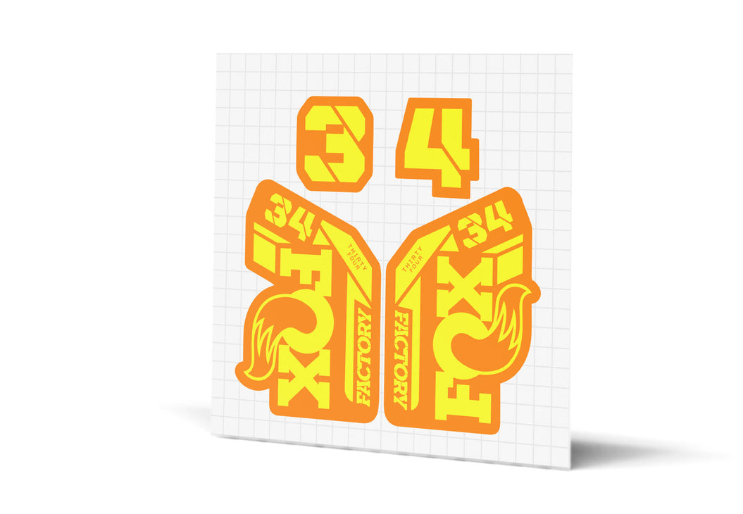 34 Factory Gloss Decals - Orange Lowers