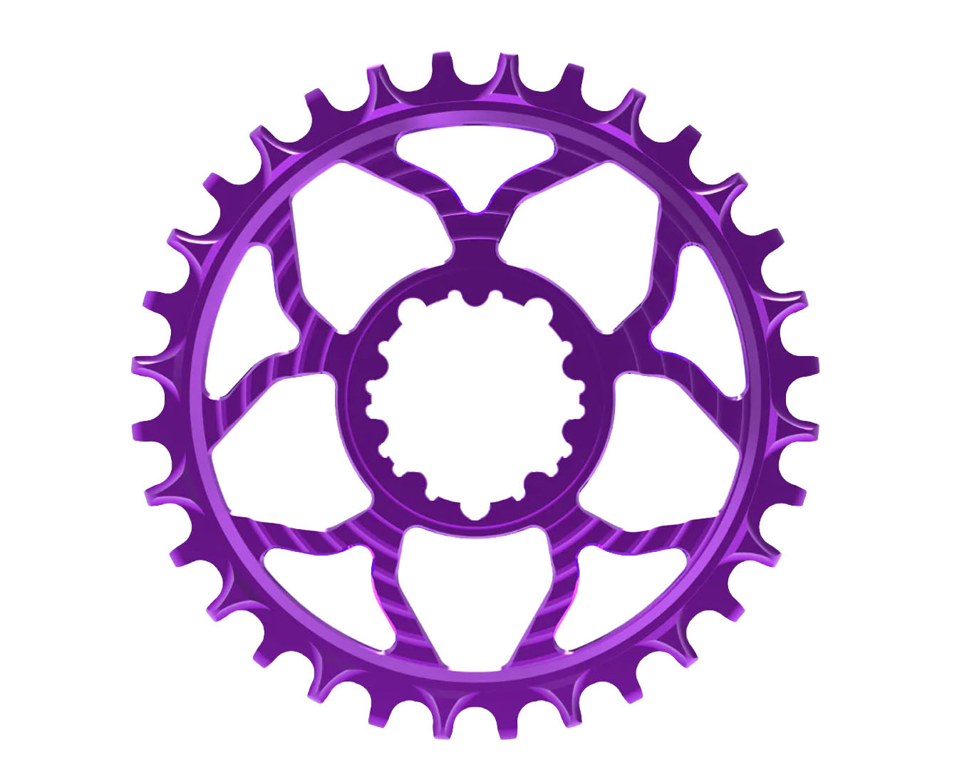 5Dev 7075 Classic SRAM DM Boost Chainring - Purple / 32T