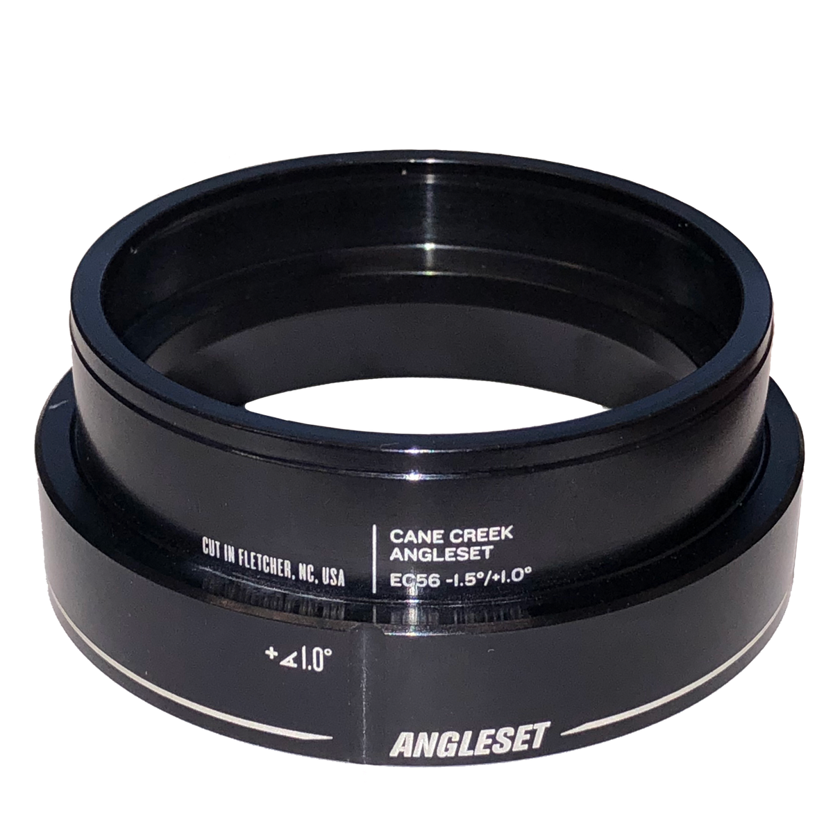 M*a様 Creek 黒キャップ ANGLE'S DEVICE Cane Creek Angleset Cup EC56/39.79 1.5 Deg Bottom