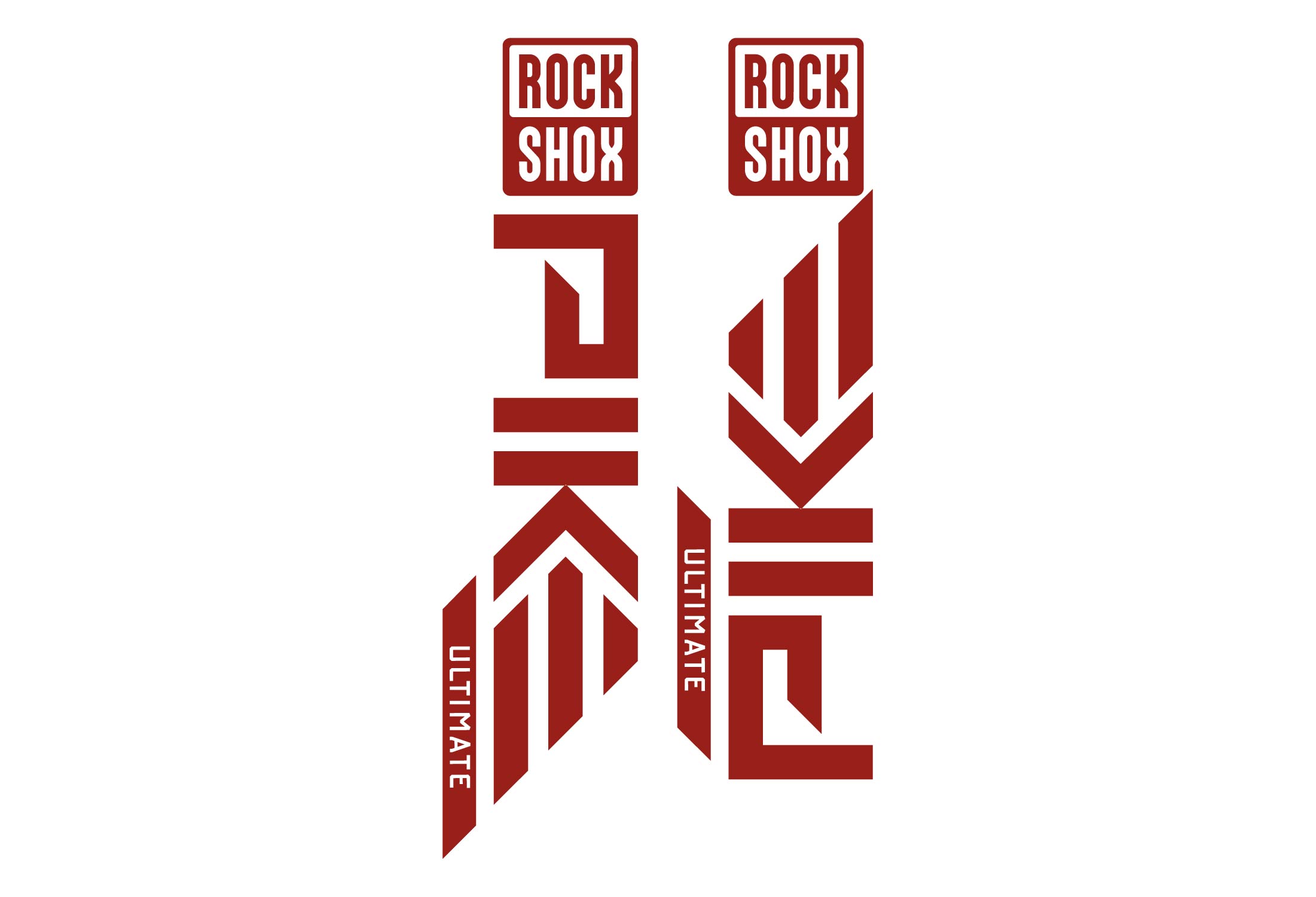 RockShox Pike Die Cut Decal Kit Gloss Finish Fanatik Bike Co