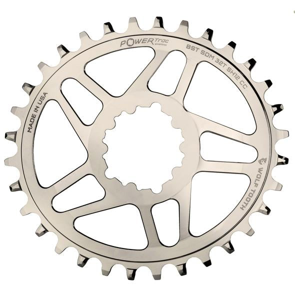 SRAM Direct Mount 32T Powertrac Elliptical Boost Chainring for Shimano Hyperglide+ Chains
